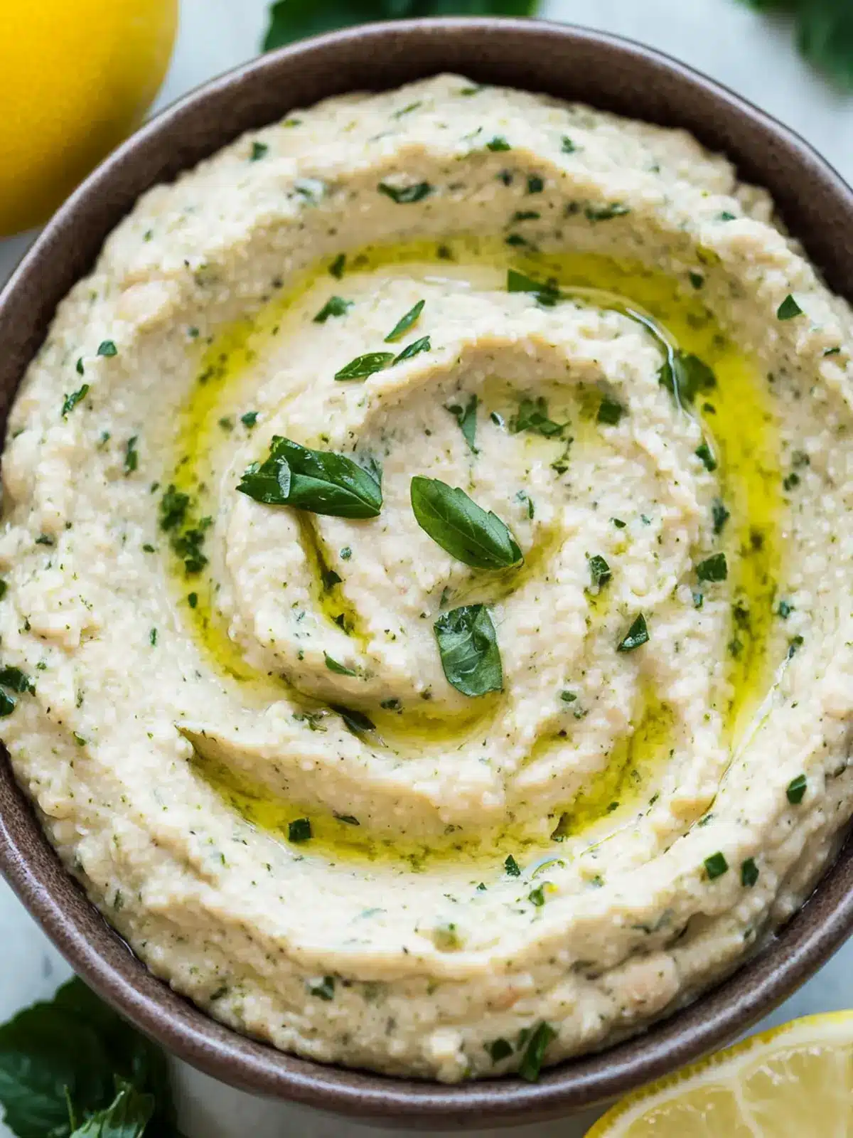 Zesty Lemon & Herb White Bean Dip for Quick Snacking Lemon & Herb White Bean Dip