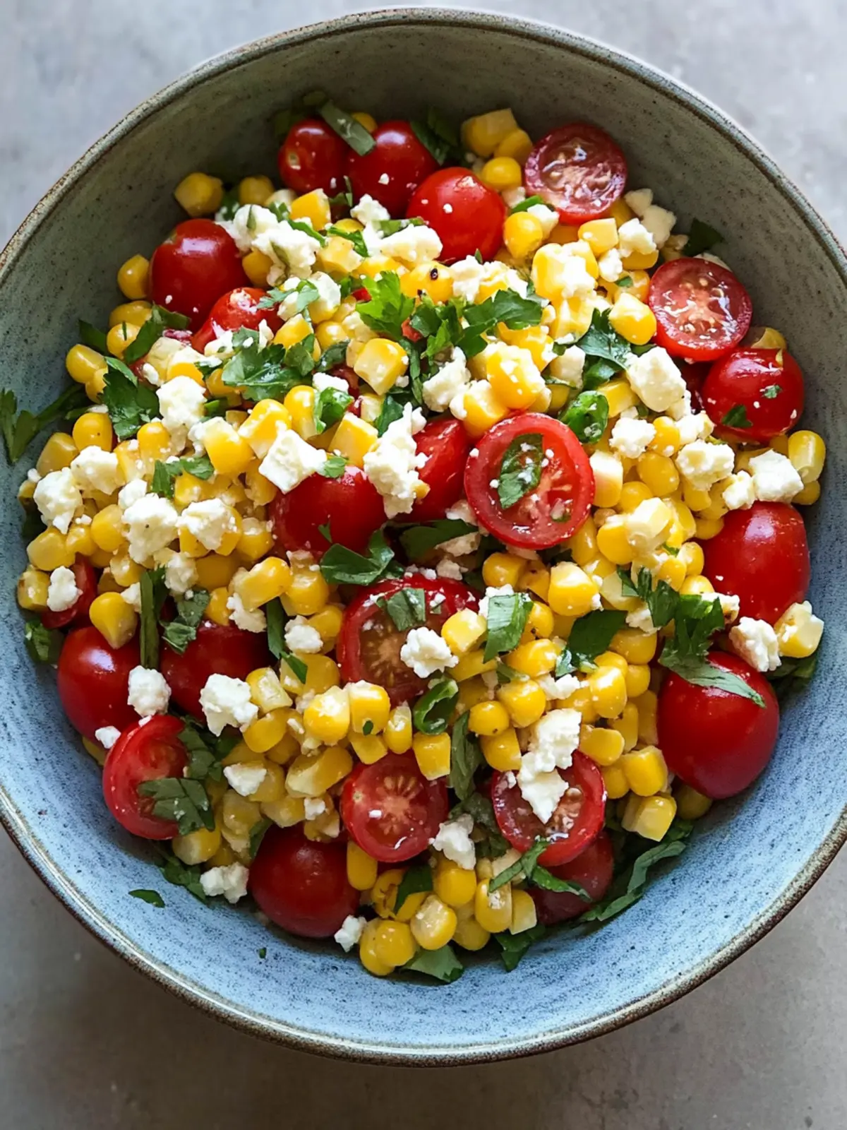 Fresh Corn, Tomato, and Feta Salad: A Zesty Summer Delight Corn, Tomato, and Feta Salad