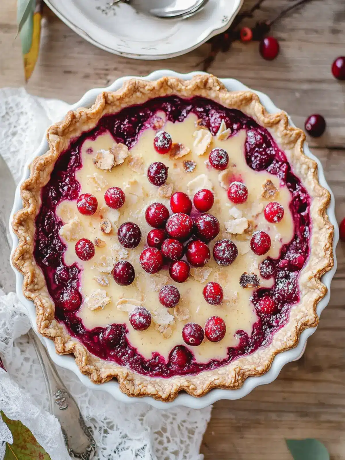 Delicious Cranberry Custard Pie to Brighten Your Day Cranberry Custard Pie
