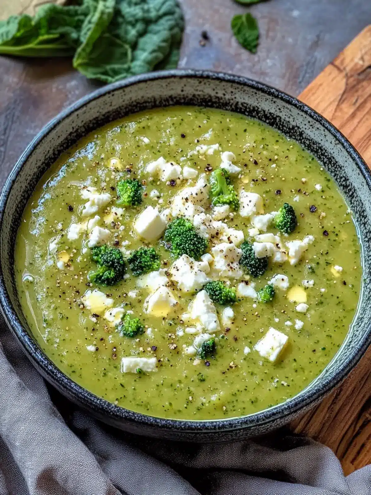 Cozy Broccoli Feta Soup That Wows in Just 50 Minutes Broccoli Feta Soup