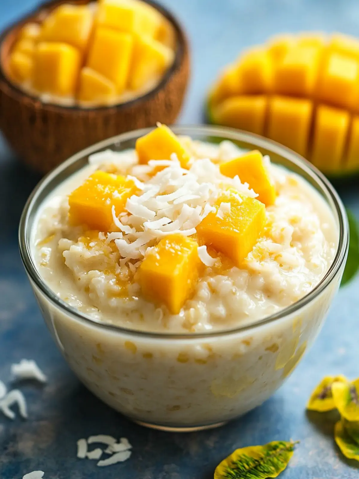Coconut Mango Rice Pudding