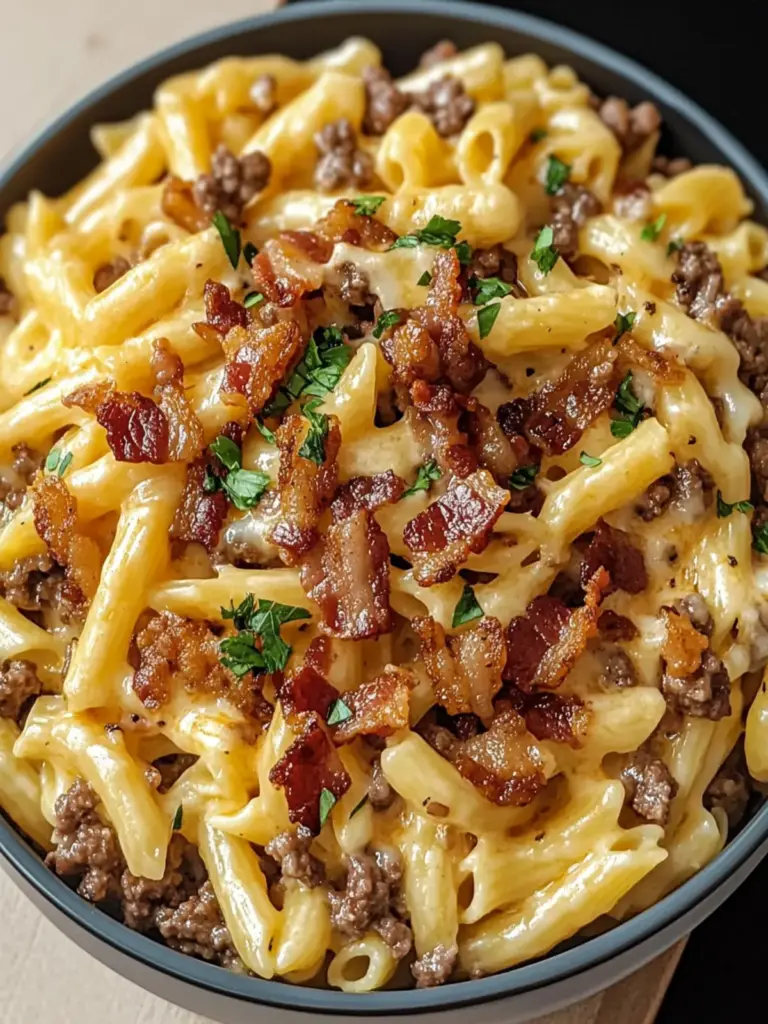 Loaded Bacon Cheeseburger Pasta