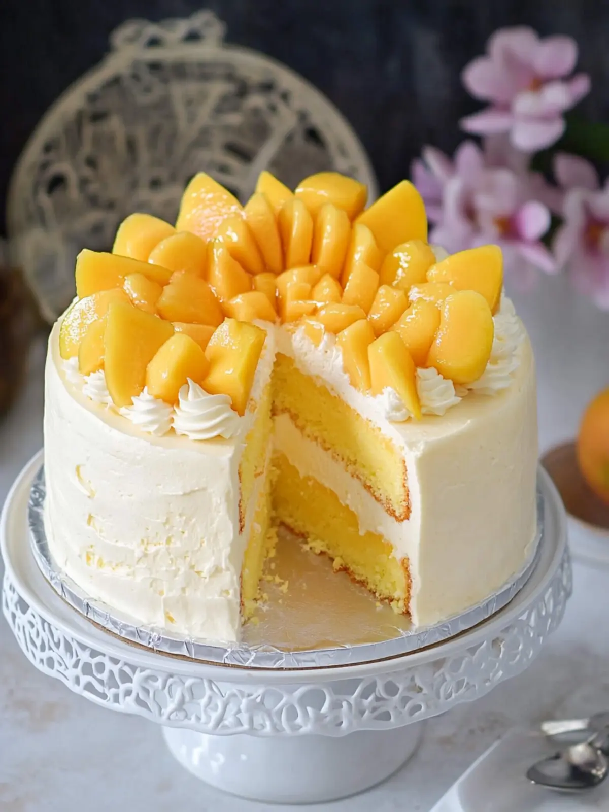 Irresistible Mango Cream Chiffon Cake You’ll Love to Make Mango Cream Chiffon Cake