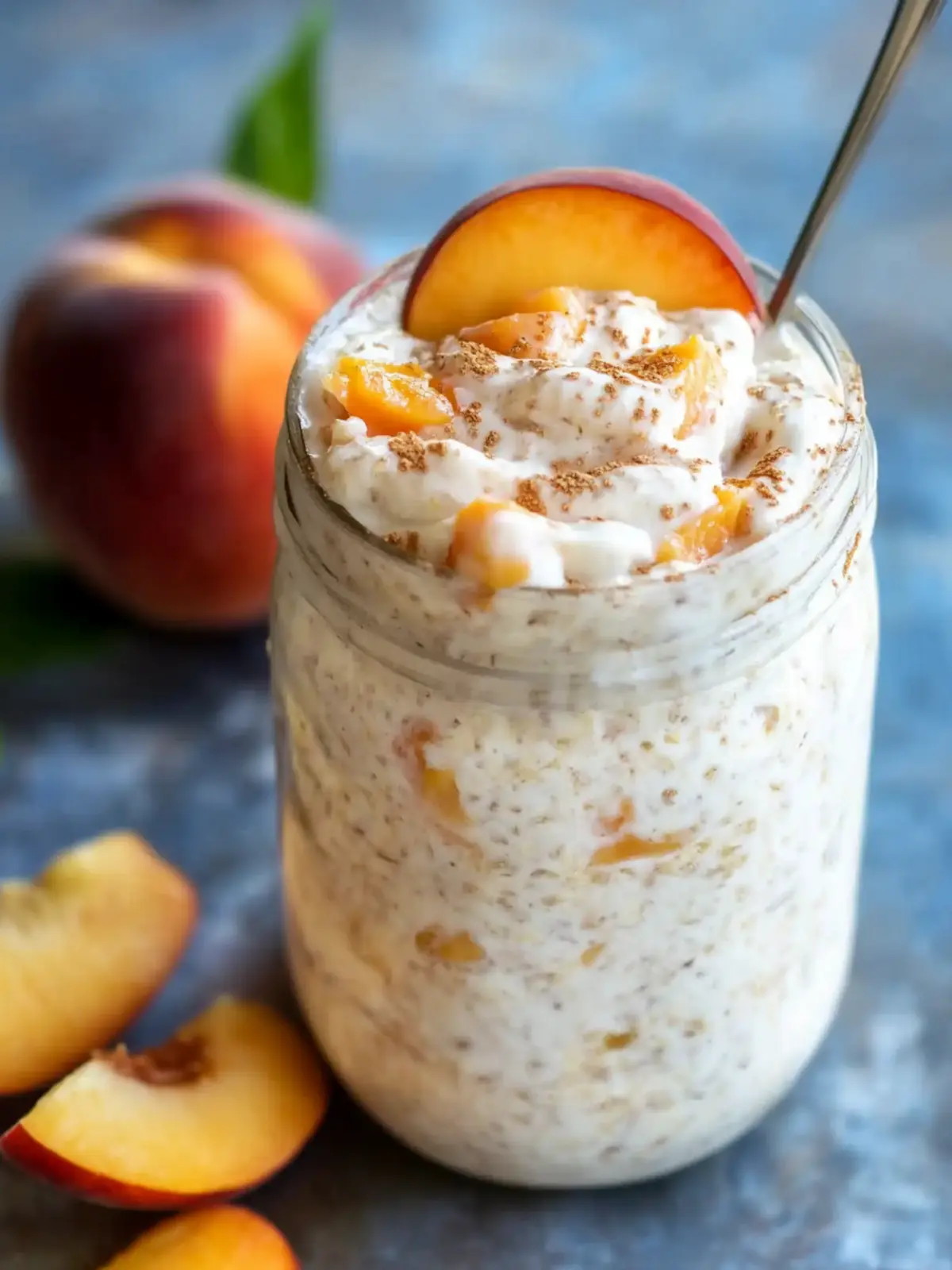 Delicious Peaches & Cream Overnight Oats for a Sweet Morning Boost Peaches & Cream Overnight Oats