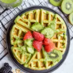 Delicious Oatmeal Green Smoothie Waffles You'll Crave Oatmeal Green Smoothie Waffles