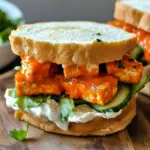 Zesty Garlic Buffalo Tofu Sandwich That'll Wow Your Tastebuds Garlic Buffalo Tofu Sandwich