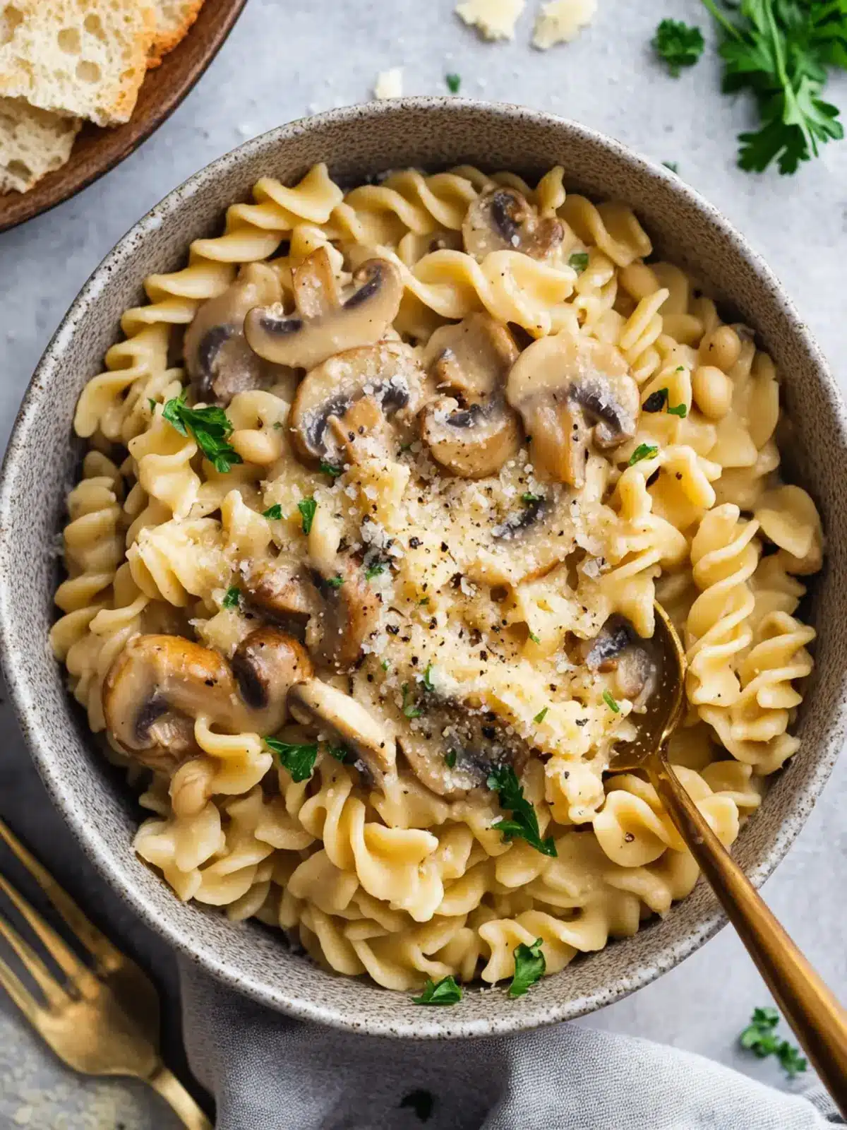 One-Pot Mushroom and White Bean Pasta