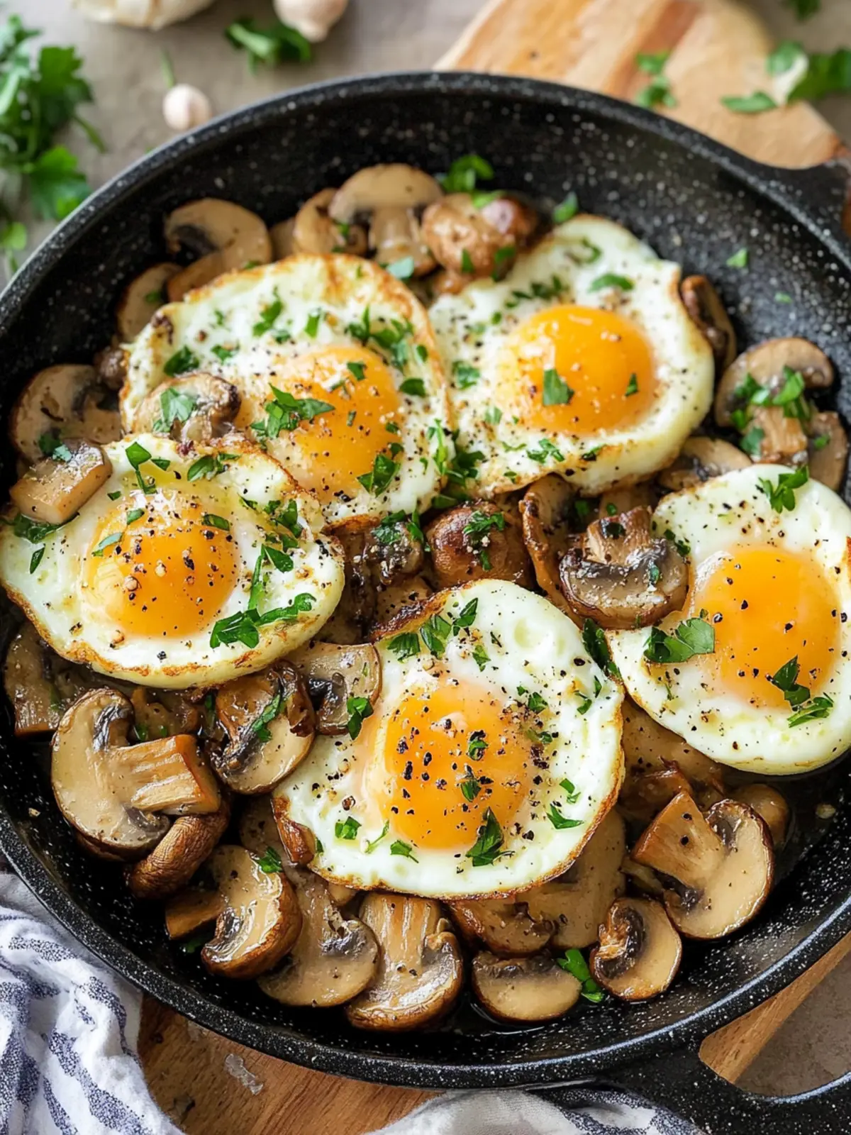 Savor Spanish Eggs with Garlic Mushrooms for a Flavor Boost Spanish Eggs with Garlic Mushrooms