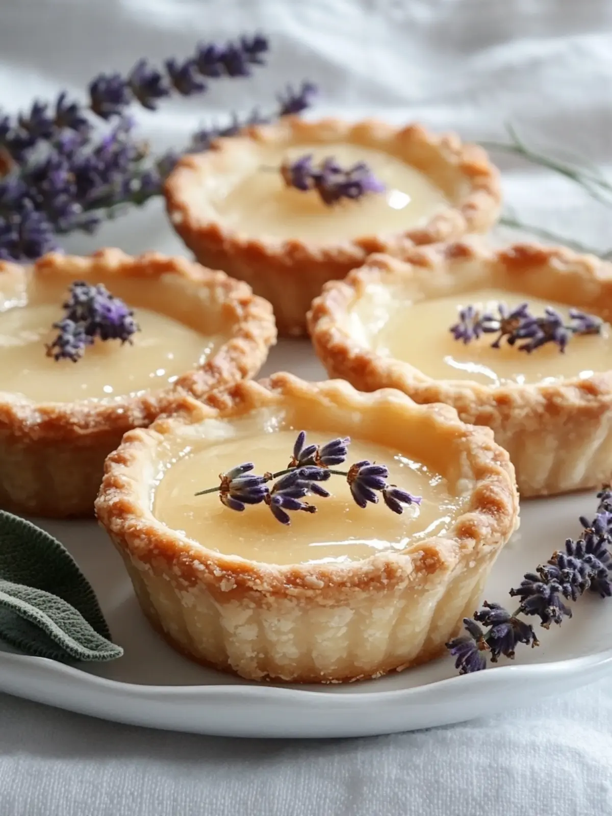 Mini Salted Honey Lavender Pies