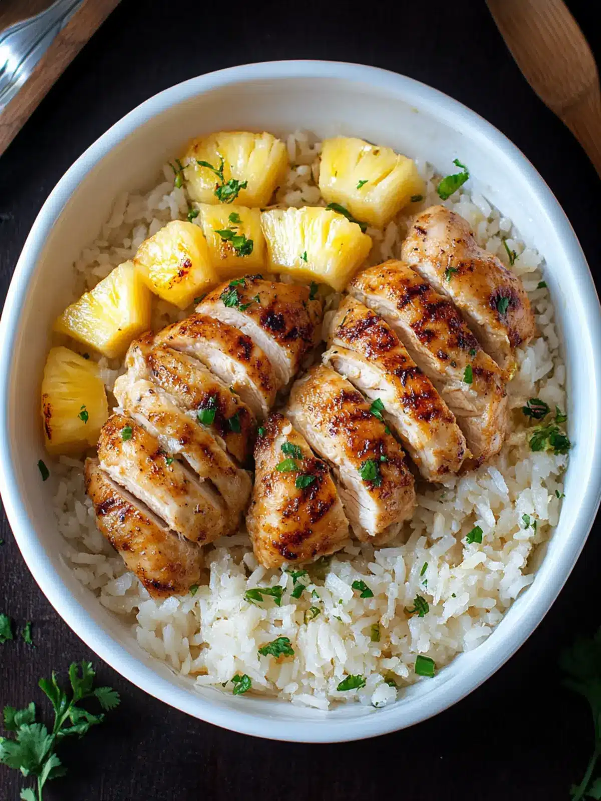 Juicy Pineapple Chicken and Rice
