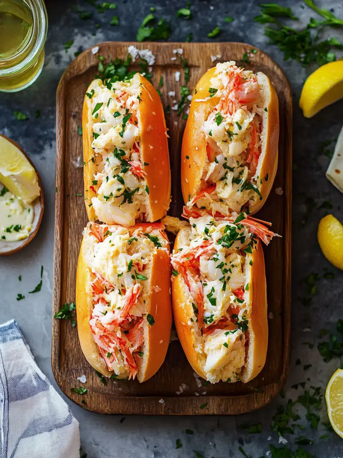 Garlic Butter King Crab Rolls