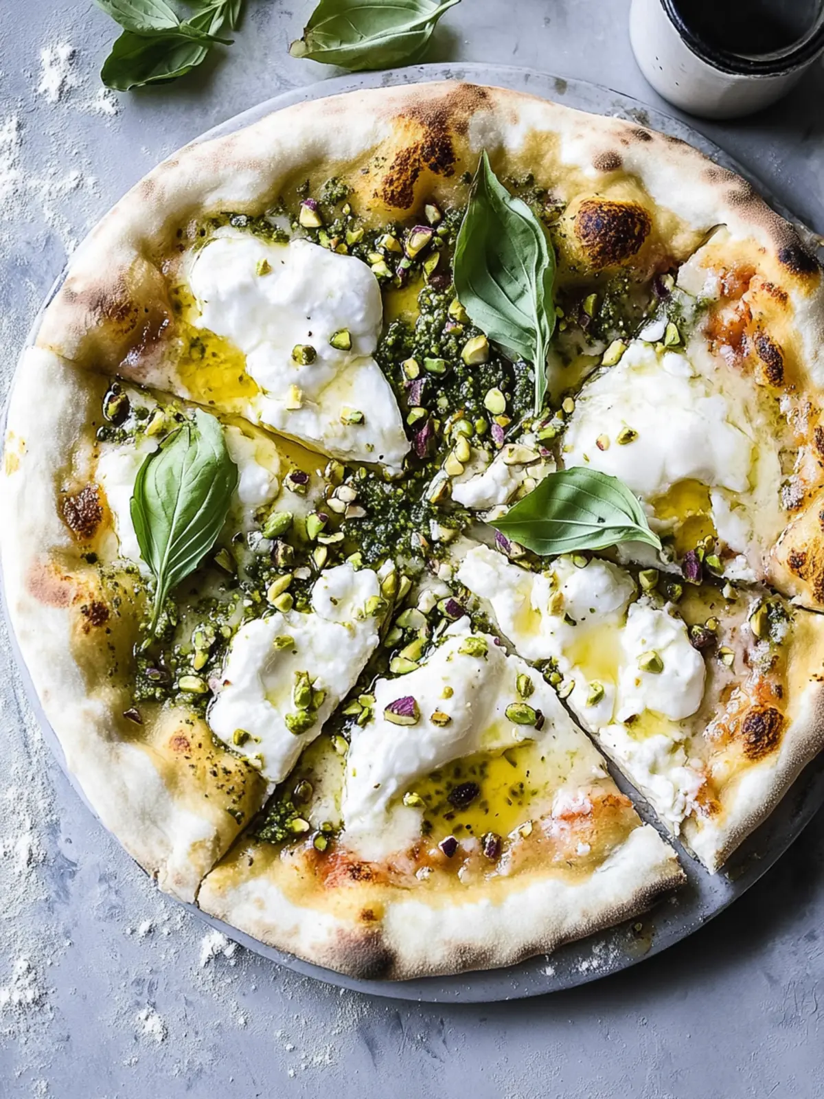 Irresistible Burrata Pistachio White Pizza for Home Chefs Burrata Pistachio White Pizza