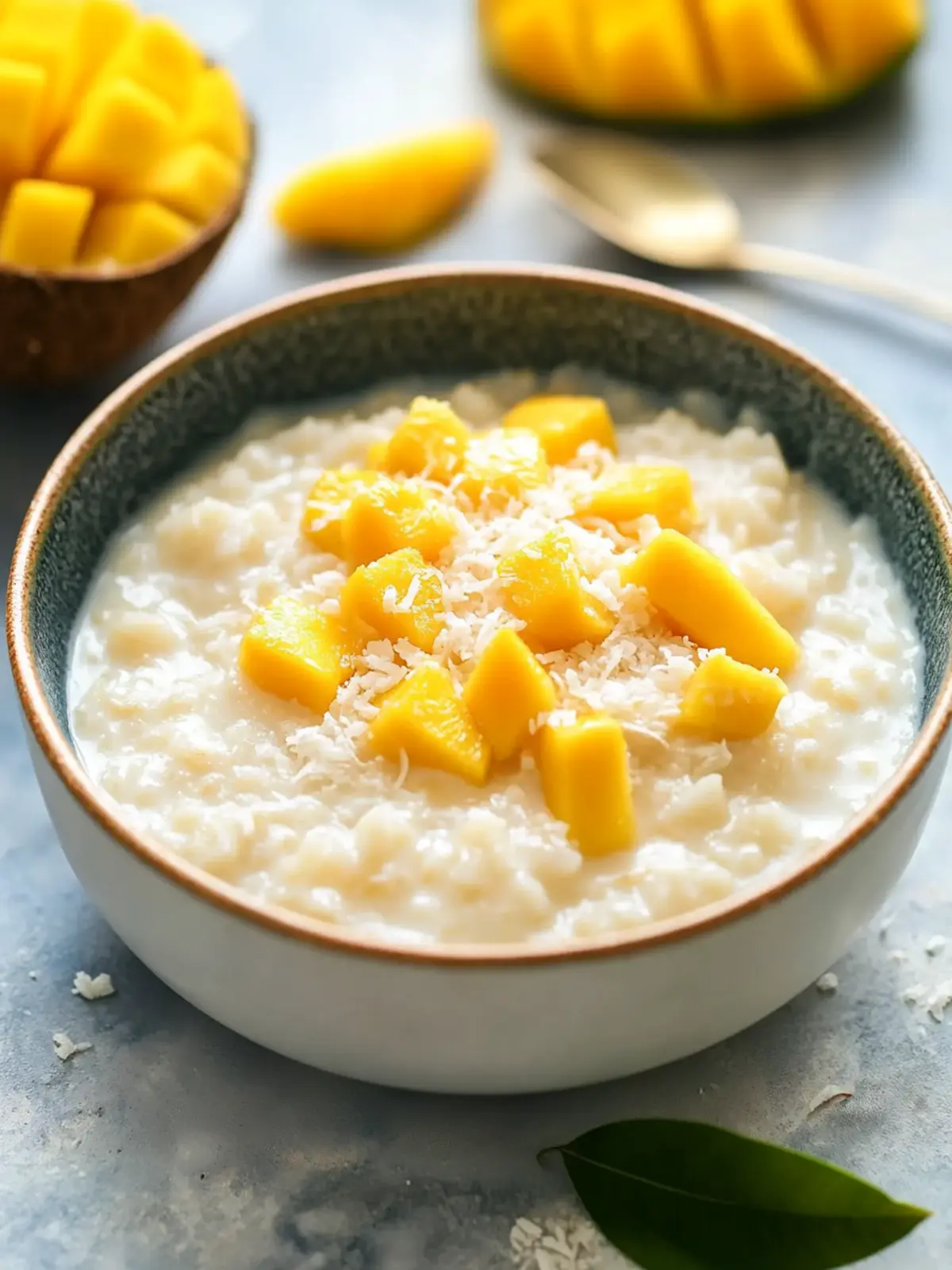Coconut Mango Rice Pudding