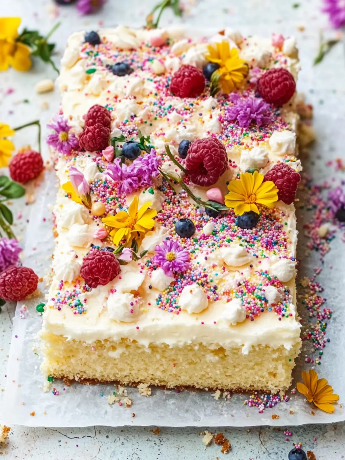 Deliciously Easy Sprinkle Sponge Tray Bake for Any Occasion Sprinkle Sponge Tray Bake