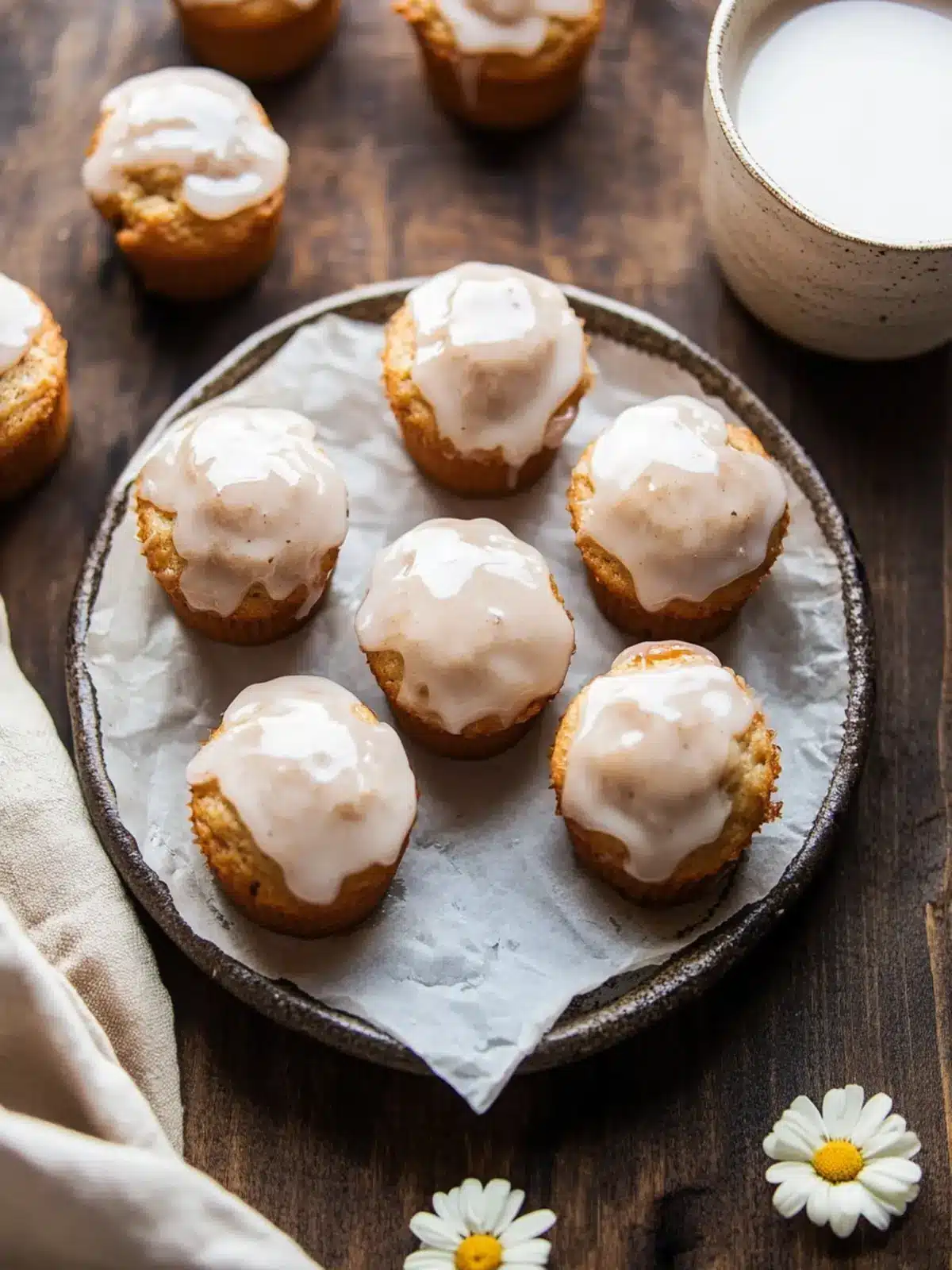 Delicious Mini Chai Muffins with Vanilla Bean Glaze Recipe Mini Chai Muffins with Vanilla Bean Glaze