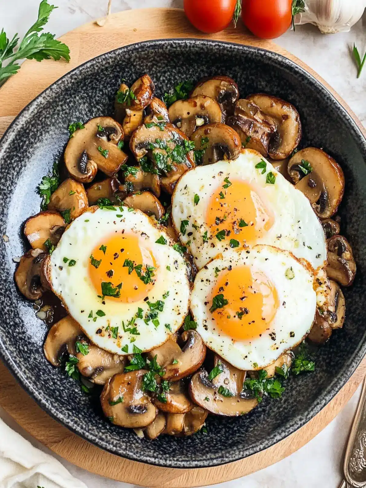 Savor Spanish Eggs with Garlic Mushrooms for a Flavor Boost Spanish Eggs with Garlic Mushrooms