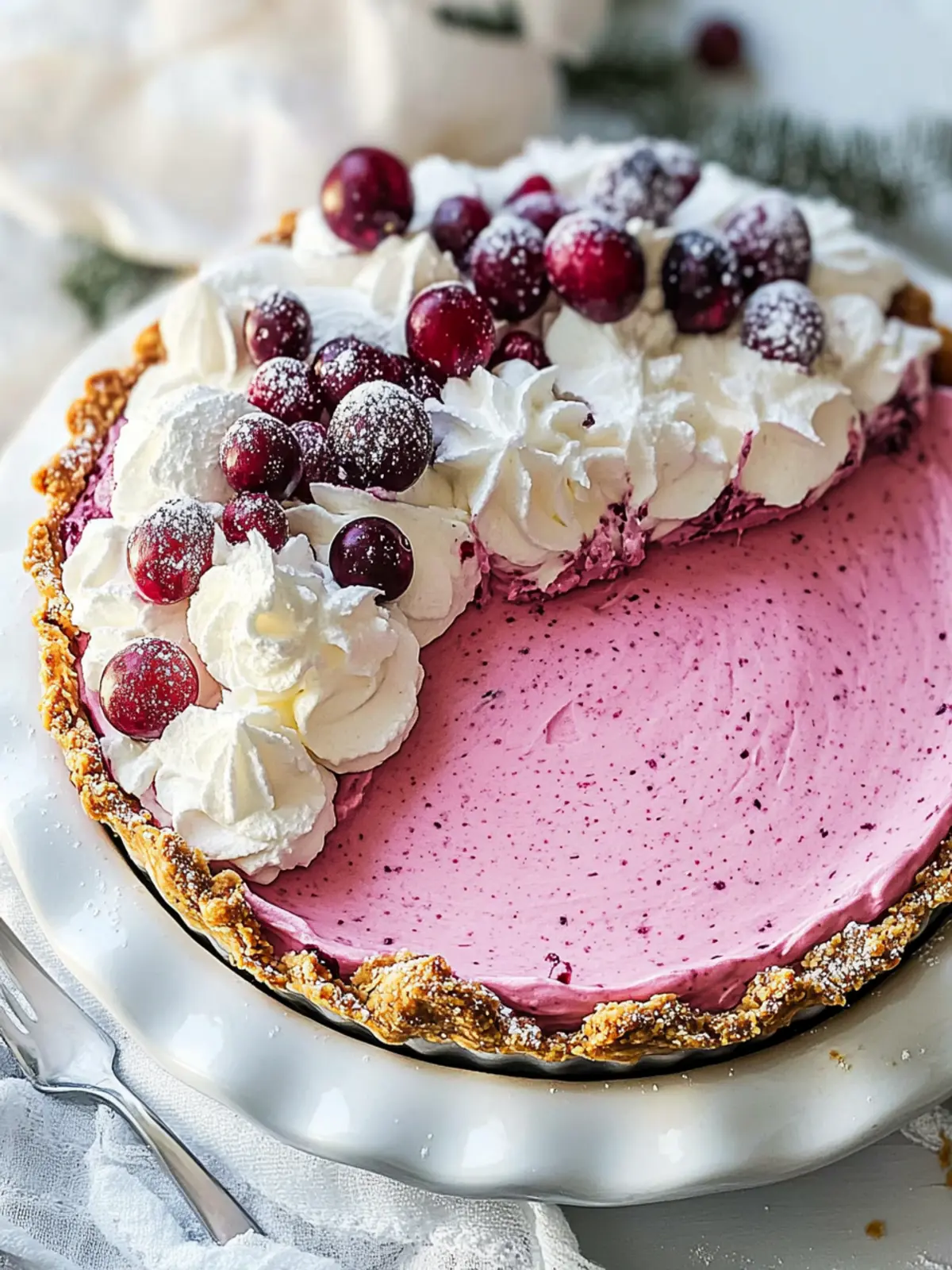 Delicious Cranberry Mousse Pie to Brighten Your Dessert Table Cranberry Mousse Pie