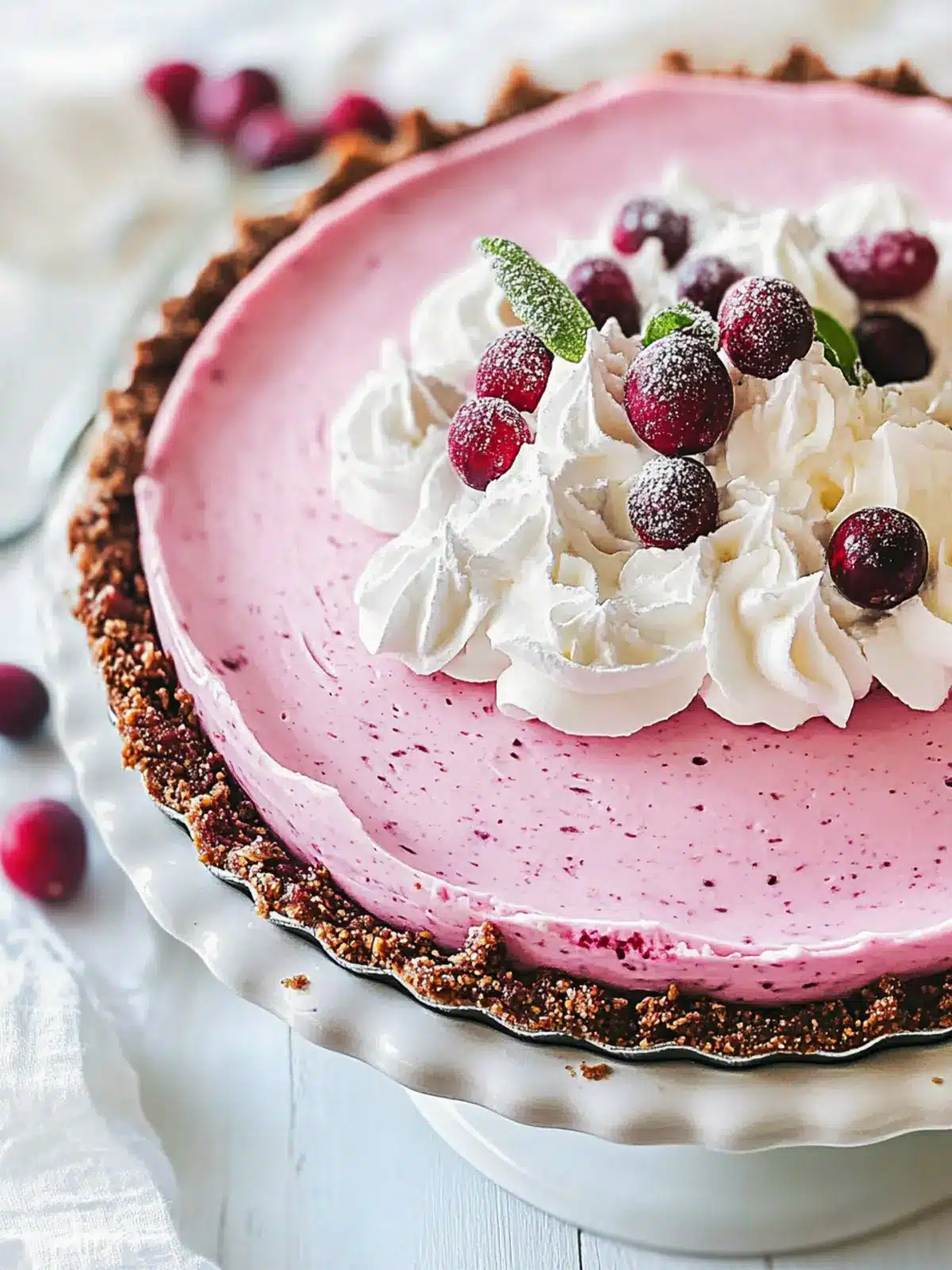 Delightful Cranberry Mousse Pie for Sweet Celebrations Cranberry Mousse Pie