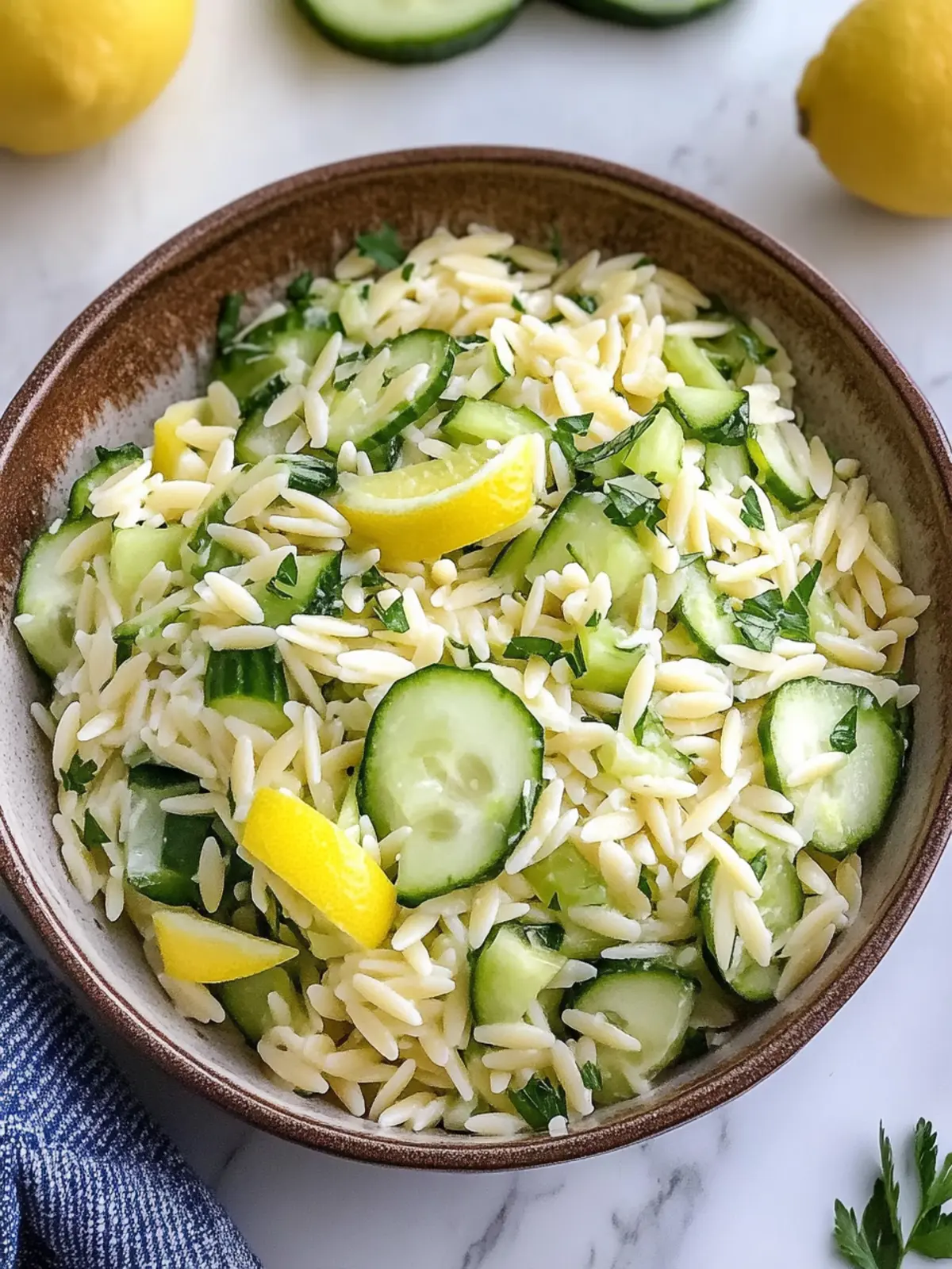 Cucumber Lemon Orzo Salad