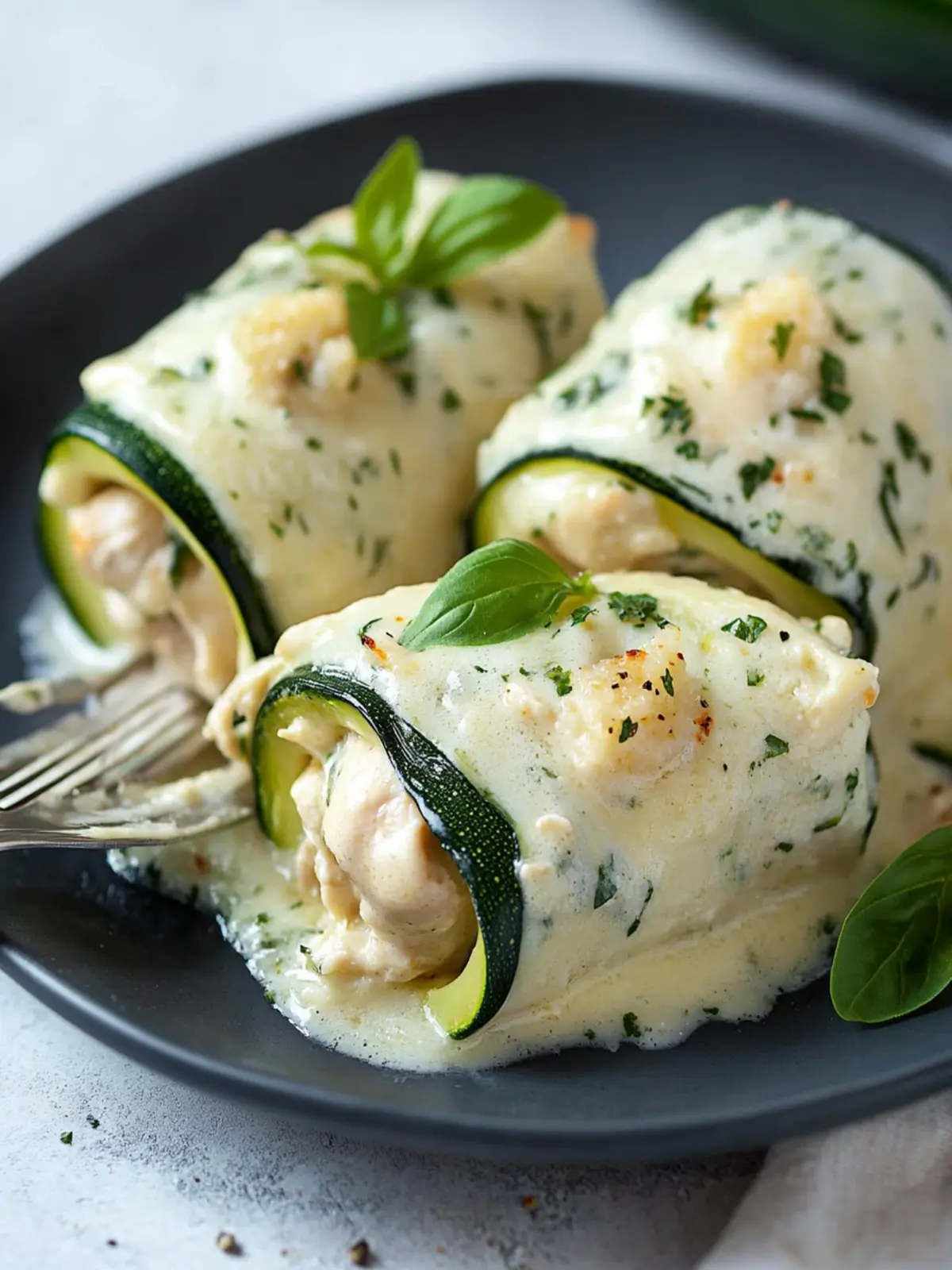 Zucchini Chicken Alfredo Roll Ups: A Guilt-Free Comfort Bite Zucchini Chicken Alfredo Roll Ups