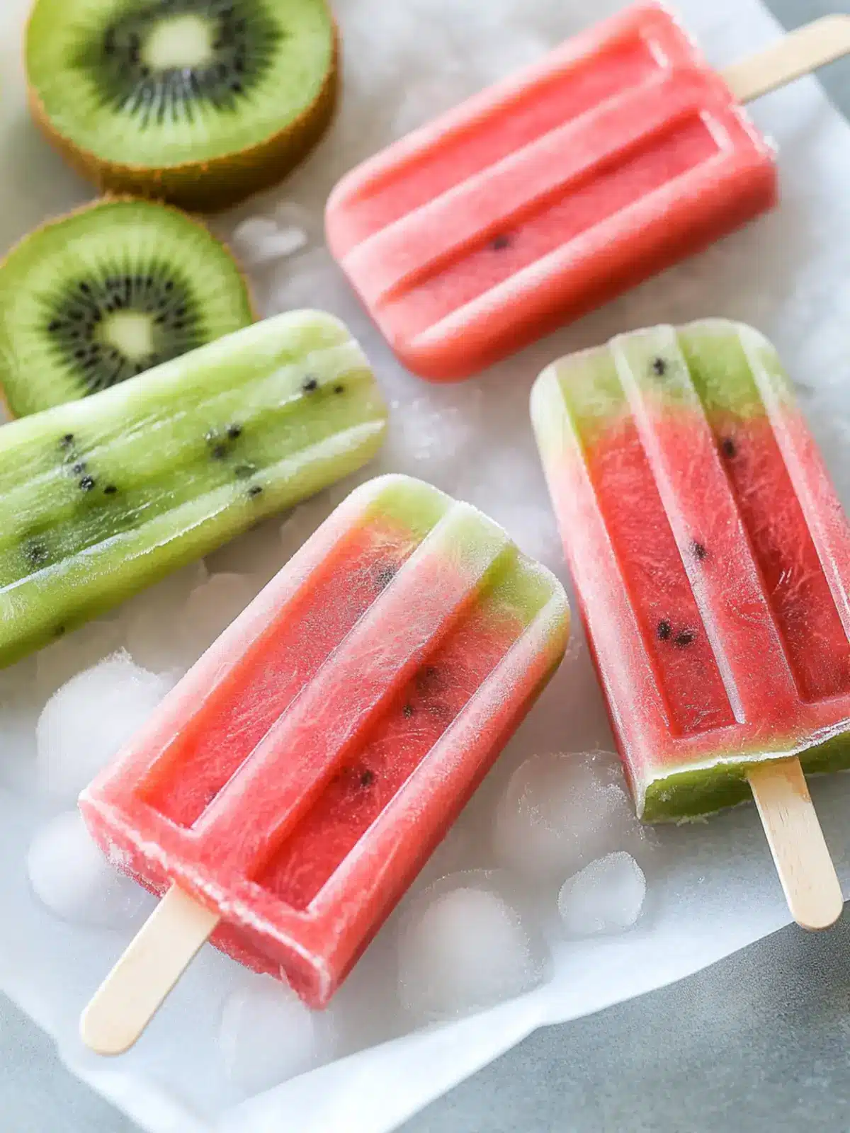 Delicious Watermelon Kiwi Popsicles to Beat the Heat Watermelon Kiwi Popsicles