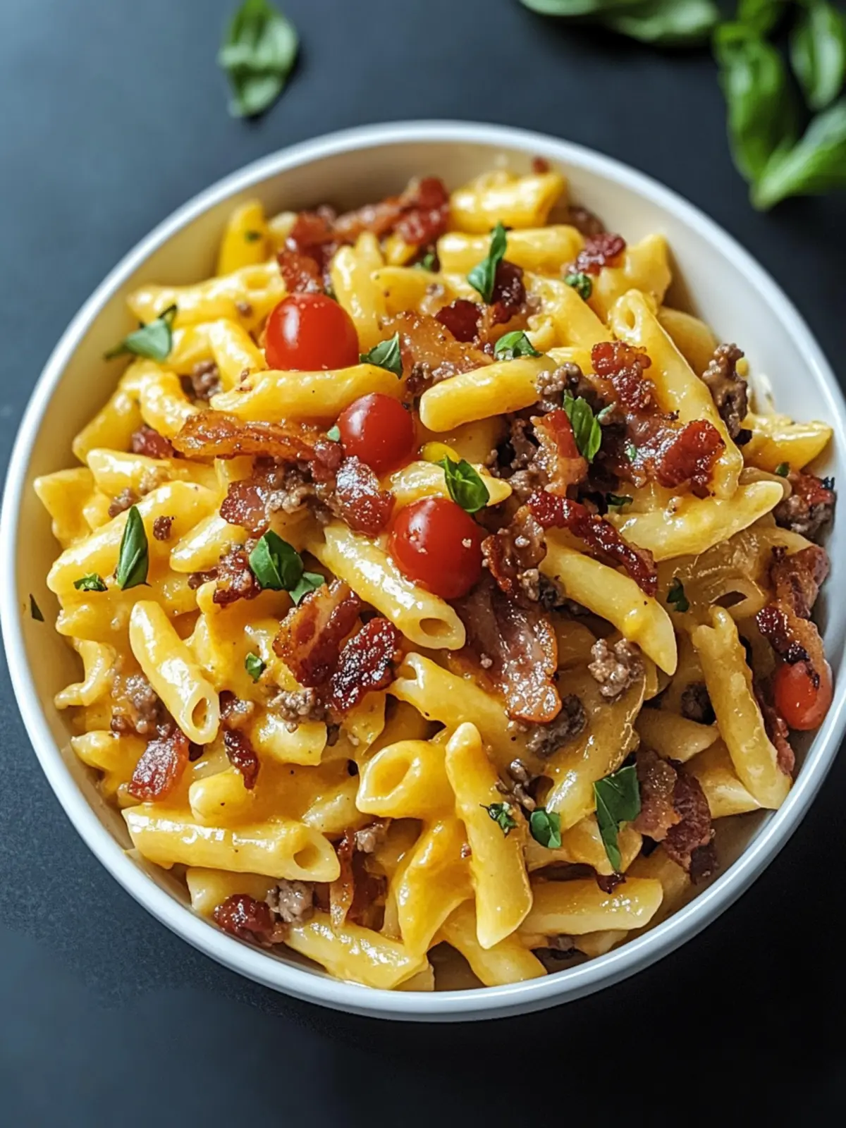 Loaded Bacon Cheeseburger Pasta