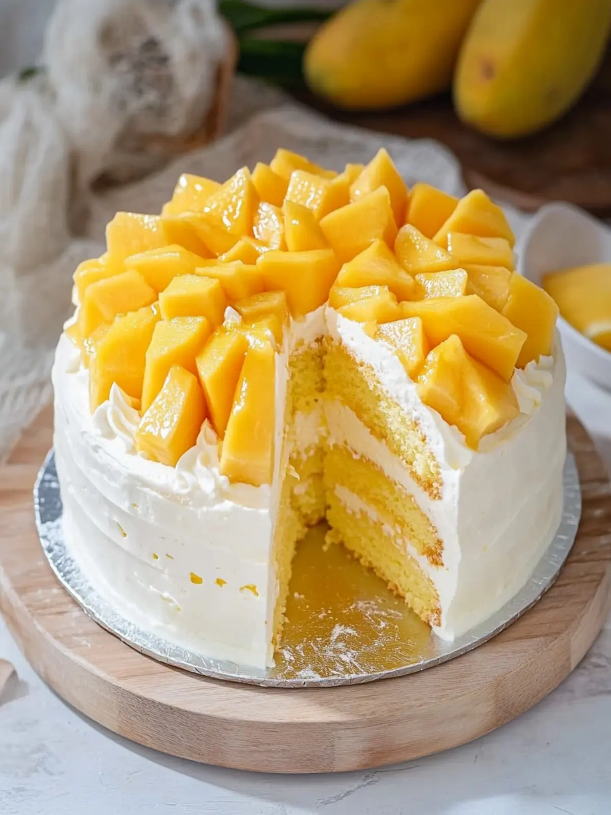 Irresistible Mango Cream Chiffon Cake You’ll Love to Make Mango Cream Chiffon Cake