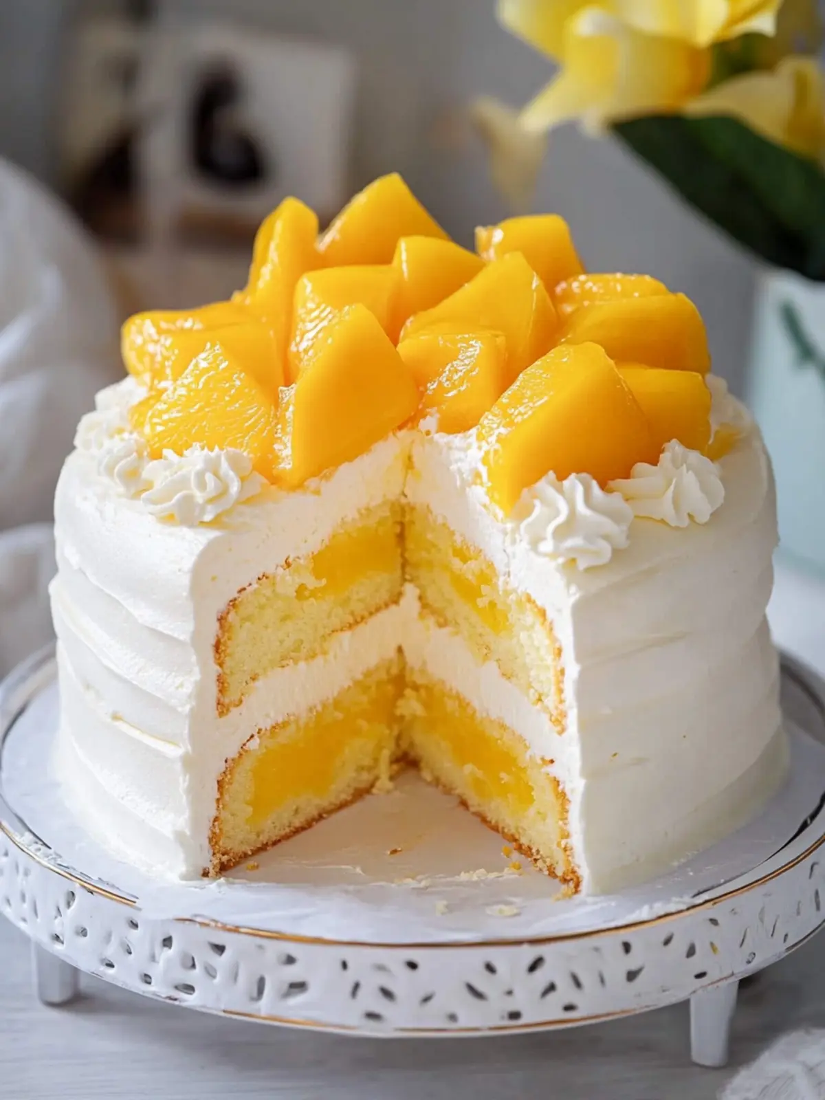 Irresistible Mango Cream Chiffon Cake You’ll Love to Make Mango Cream Chiffon Cake