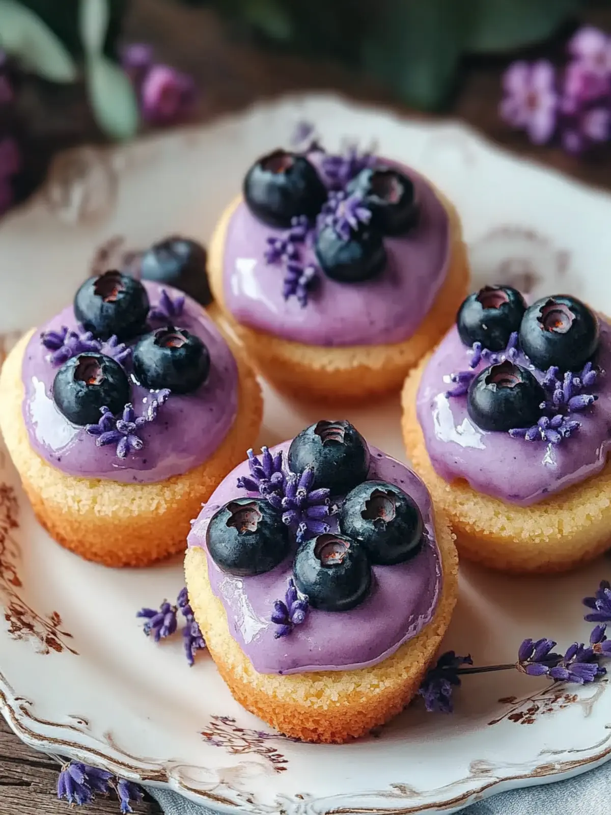 Lavender Blueberry Tea Cakes for a Sweet Afternoon Treat Lavender Blueberry Tea Cakes