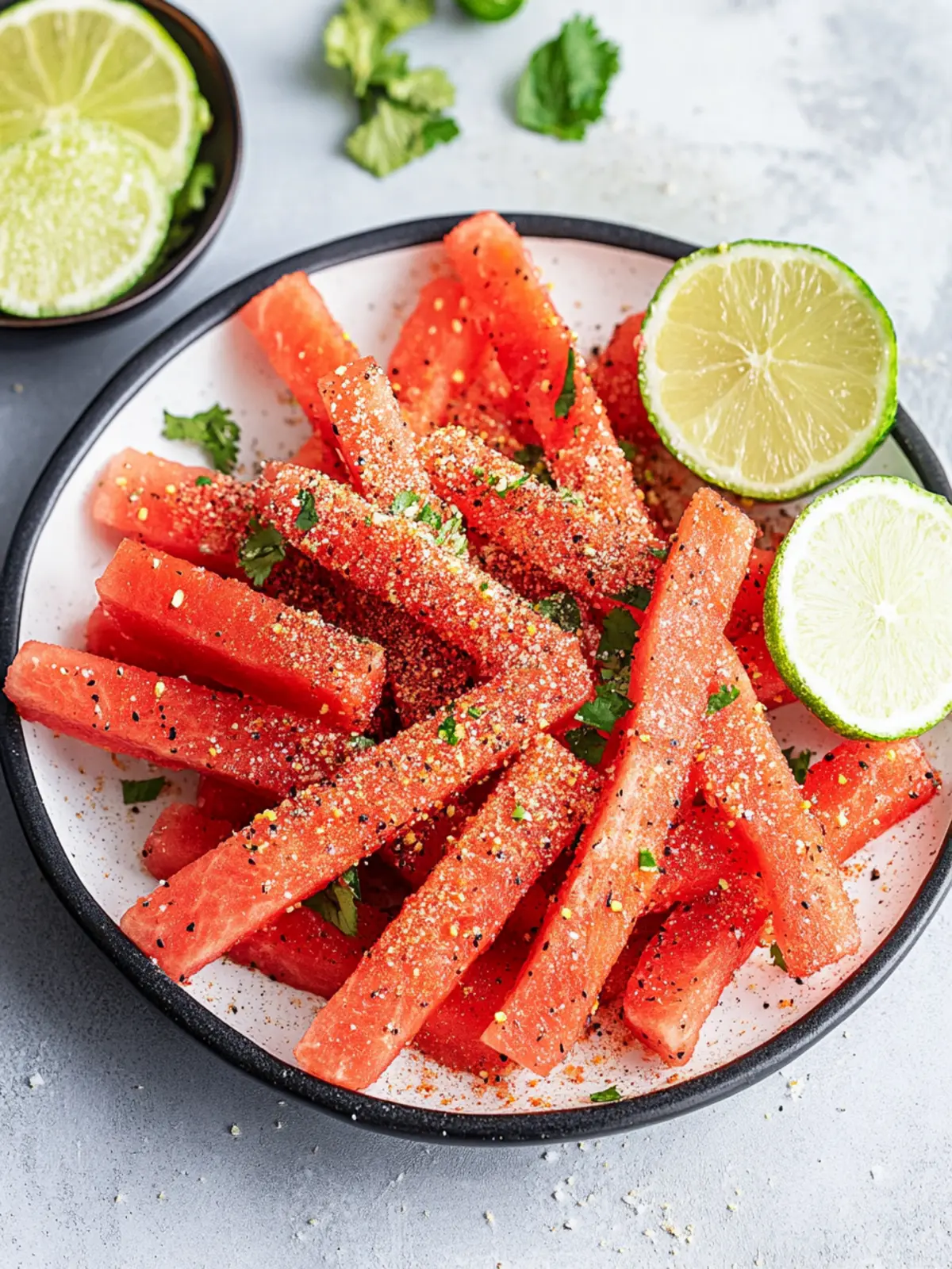 Spicy Watermelon Fries with Zesty Coconut Lime Dip Spicy Watermelon Fries