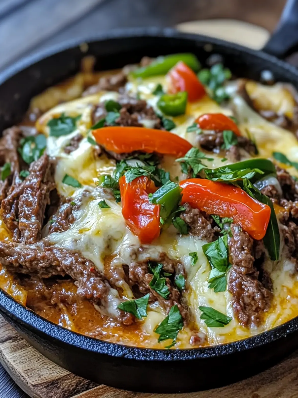 Delicious Creamy Keto Philly Cheesesteak Skillet You'll Love Creamy Keto Philly Cheesesteak Skillet