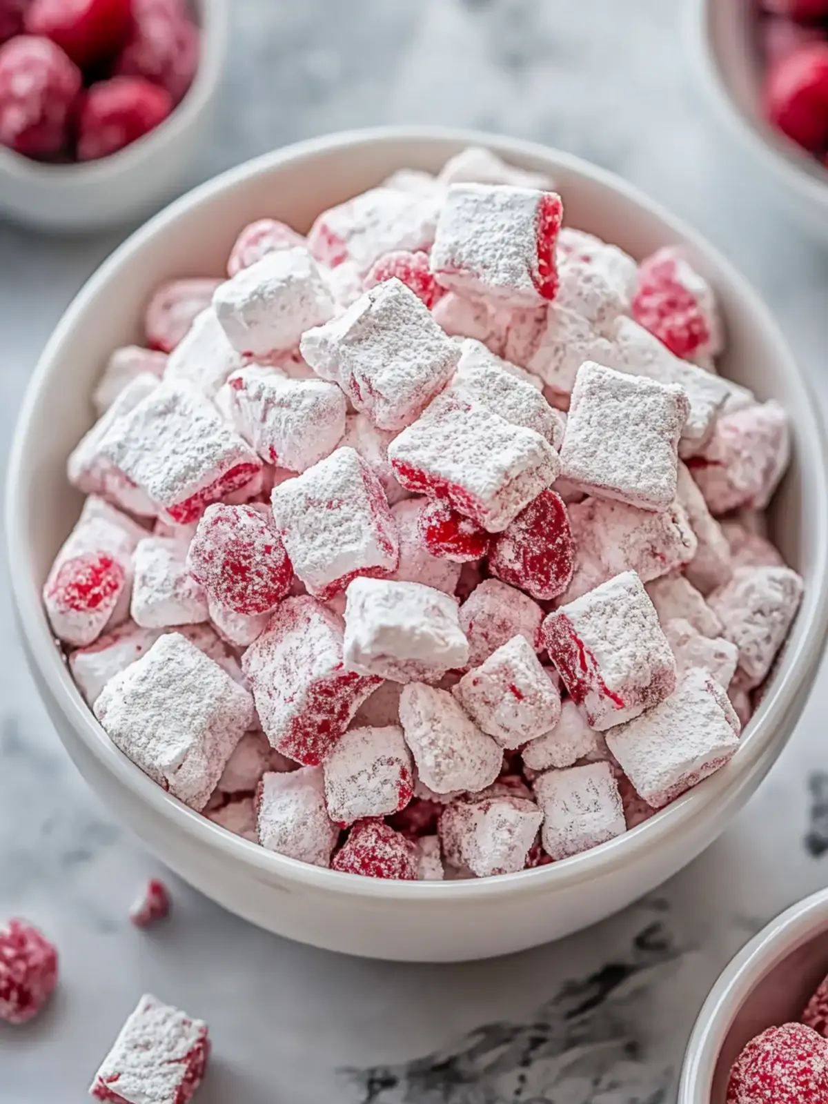 Irresistible Cherry Cheesecake Puppy Chow for Sweet Snacking Cherry Cheesecake Puppy Chow