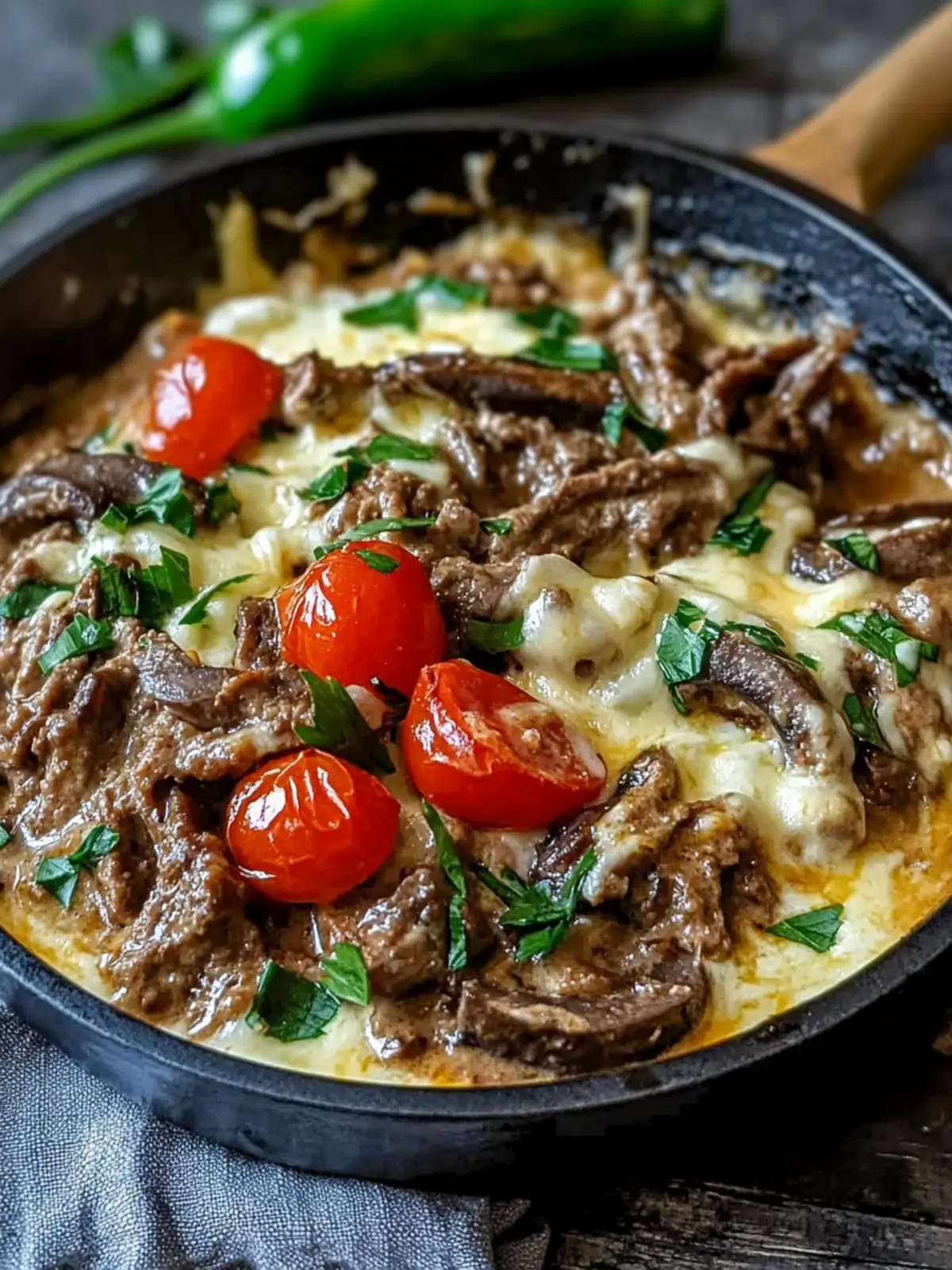 Delicious Creamy Keto Philly Cheesesteak Skillet You'll Love Creamy Keto Philly Cheesesteak Skillet
