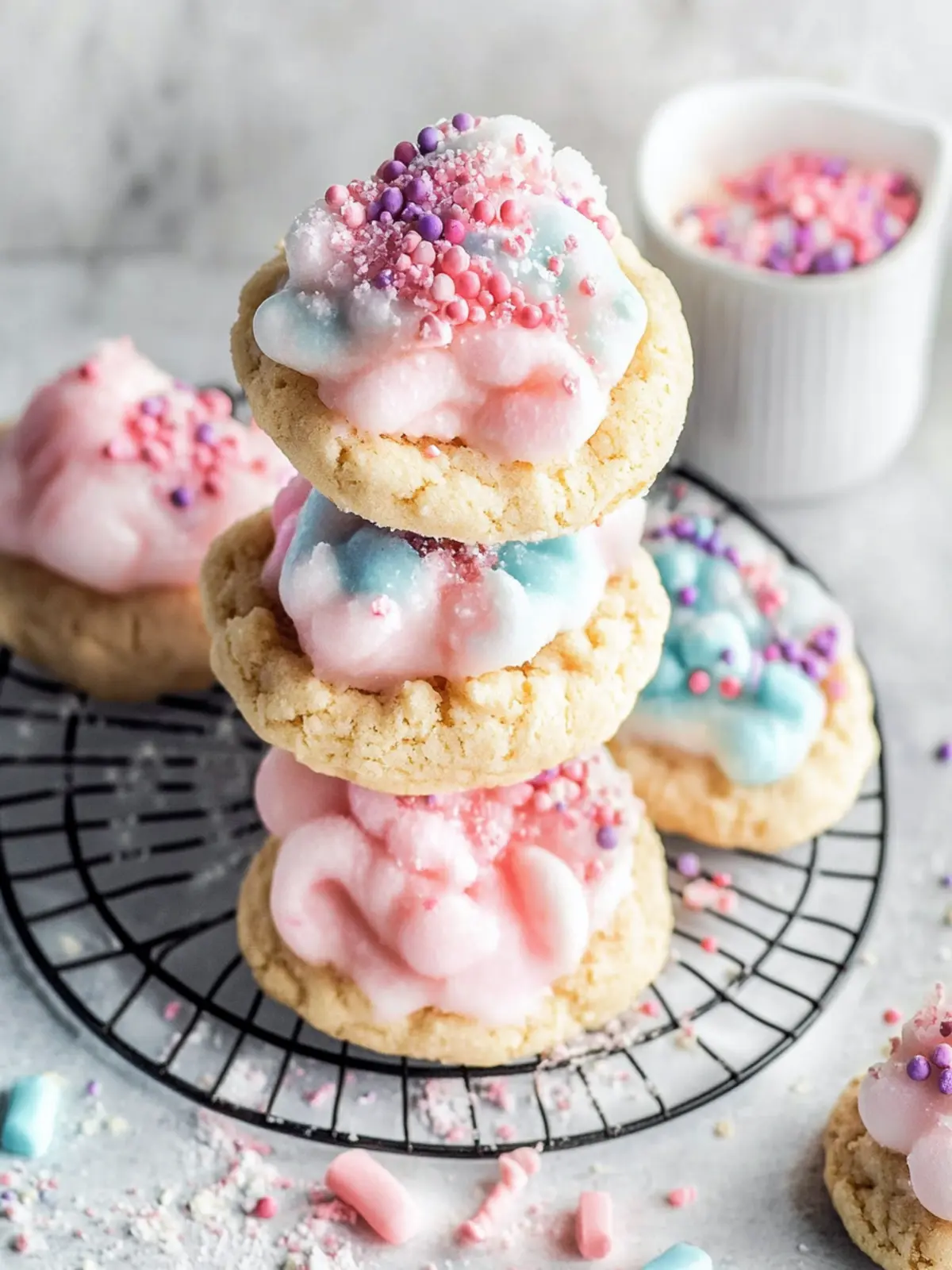 Delight in Cotton Candy Crumbl Cookies for Sweet Nostalgia Cotton Candy Crumbl Cookies