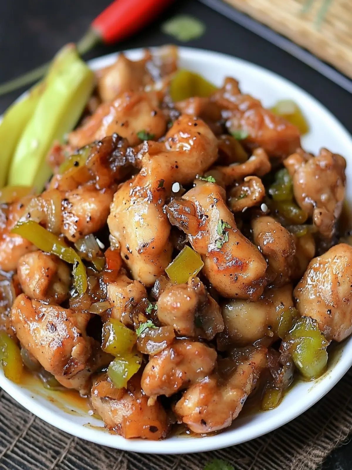 Savor Every Bite: Easy Pepper Chicken over Buttered Rice Pepper Chicken