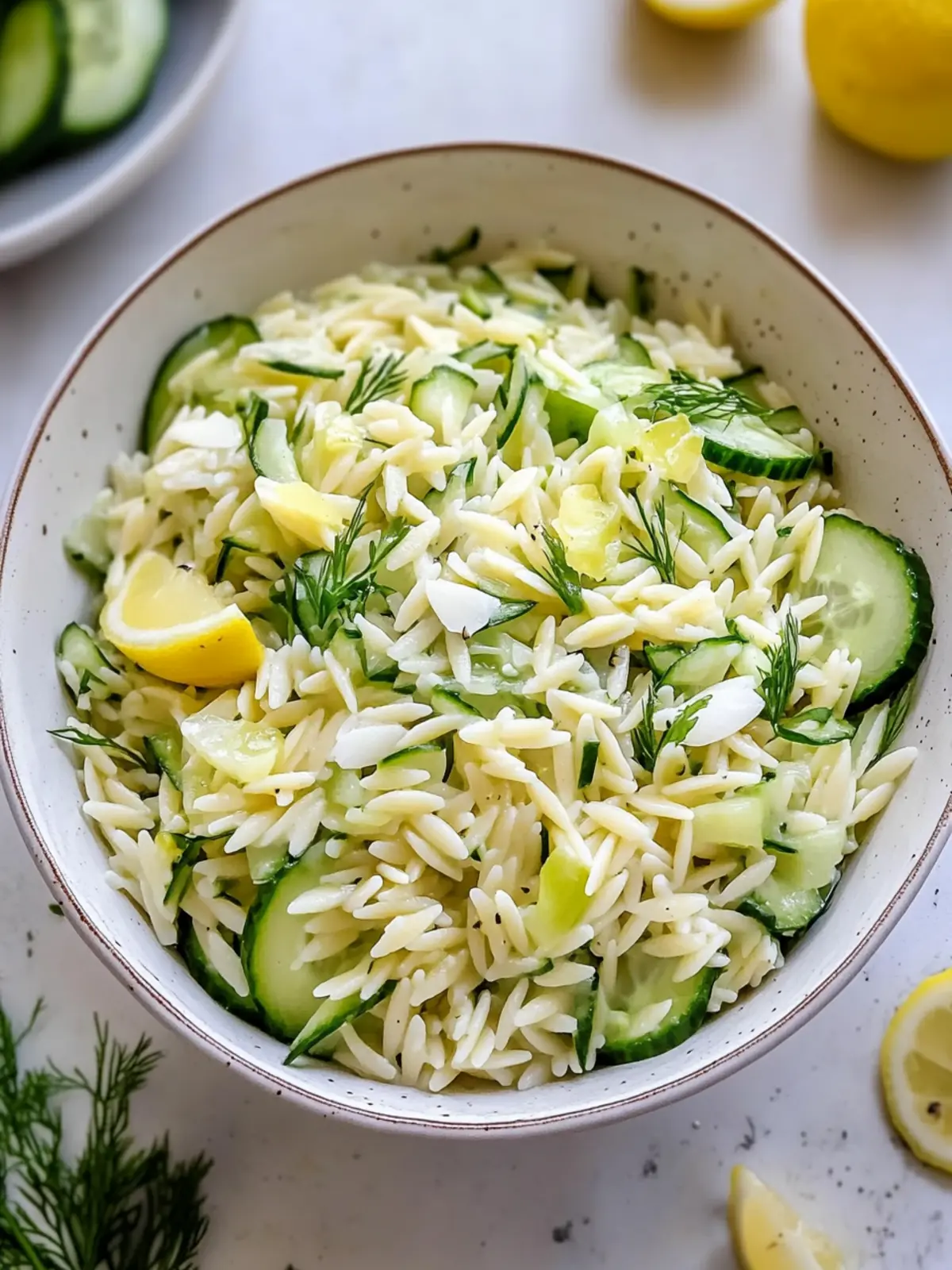 Cucumber Lemon Orzo Salad