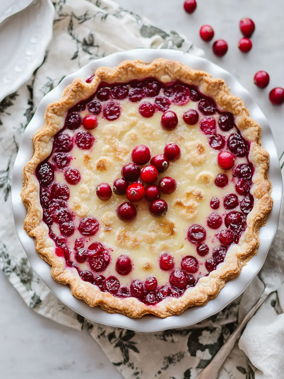 Delicious Cranberry Custard Pie to Brighten Your Day Cranberry Custard Pie