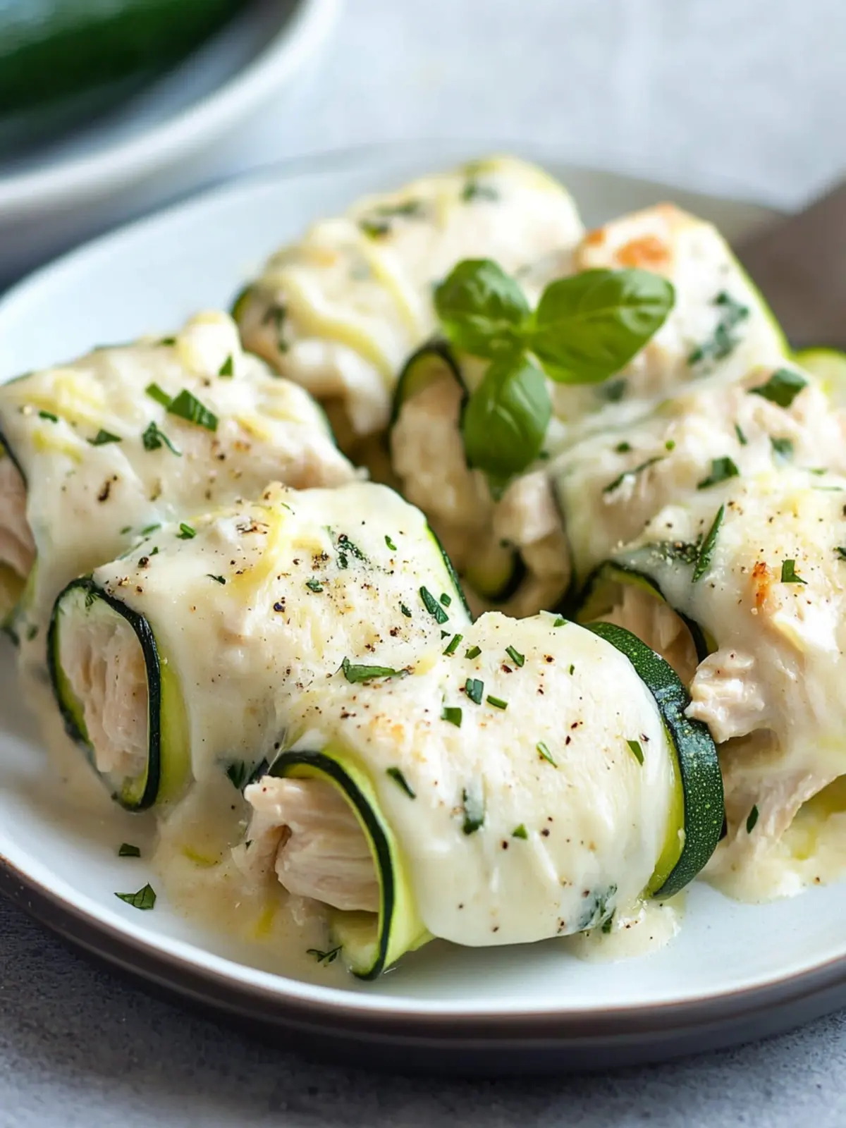 Zucchini Chicken Alfredo Roll Ups: A Guilt-Free Comfort Bite Zucchini Chicken Alfredo Roll Ups