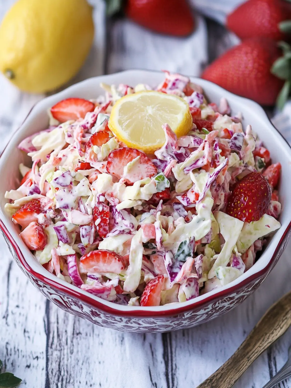 Delicious Strawberry Lemon Coleslaw for a Fresh Twist at Home Strawberry Lemon Coleslaw
