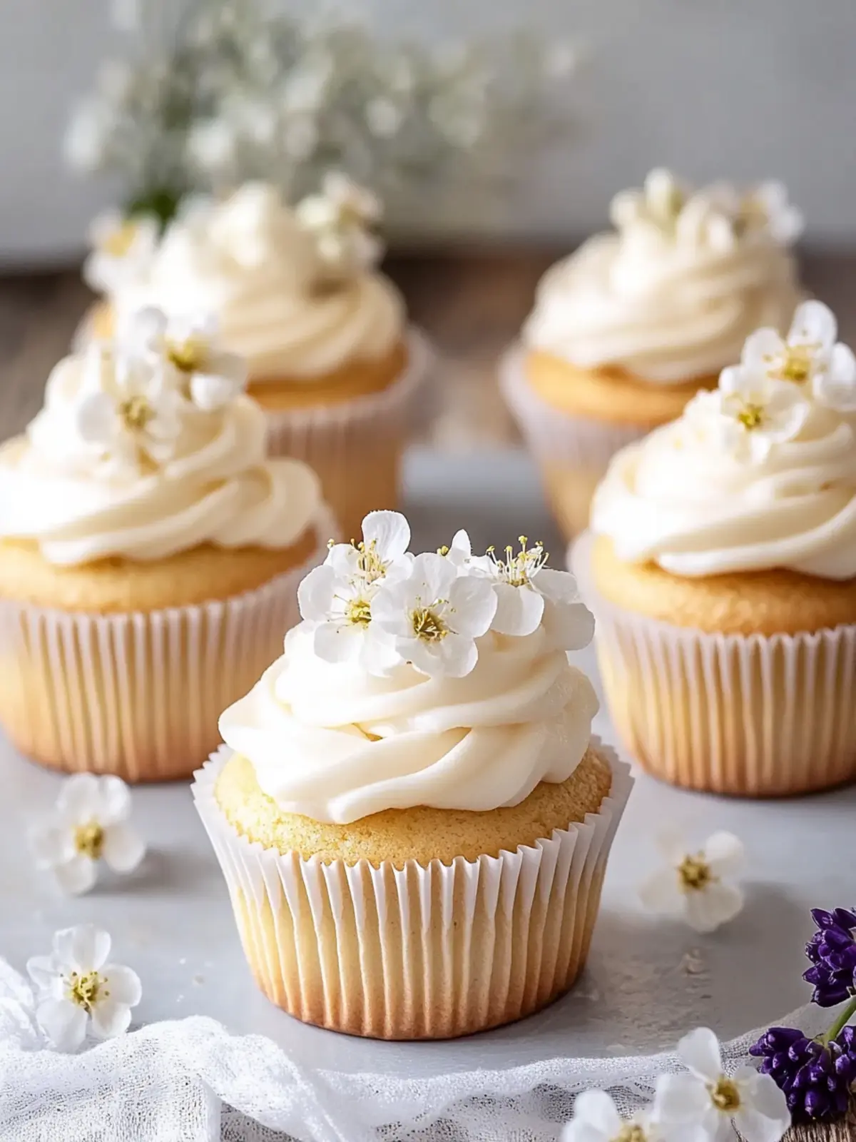 Delightful Elderflower Cupcakes with Zesty Lemon Twist Elderflower Cupcakes