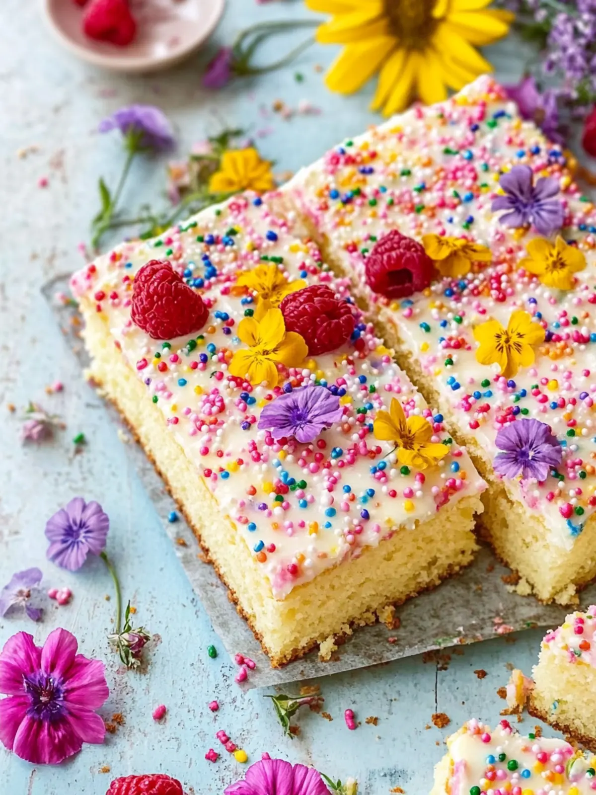 Deliciously Easy Sprinkle Sponge Tray Bake for Any Occasion Sprinkle Sponge Tray Bake