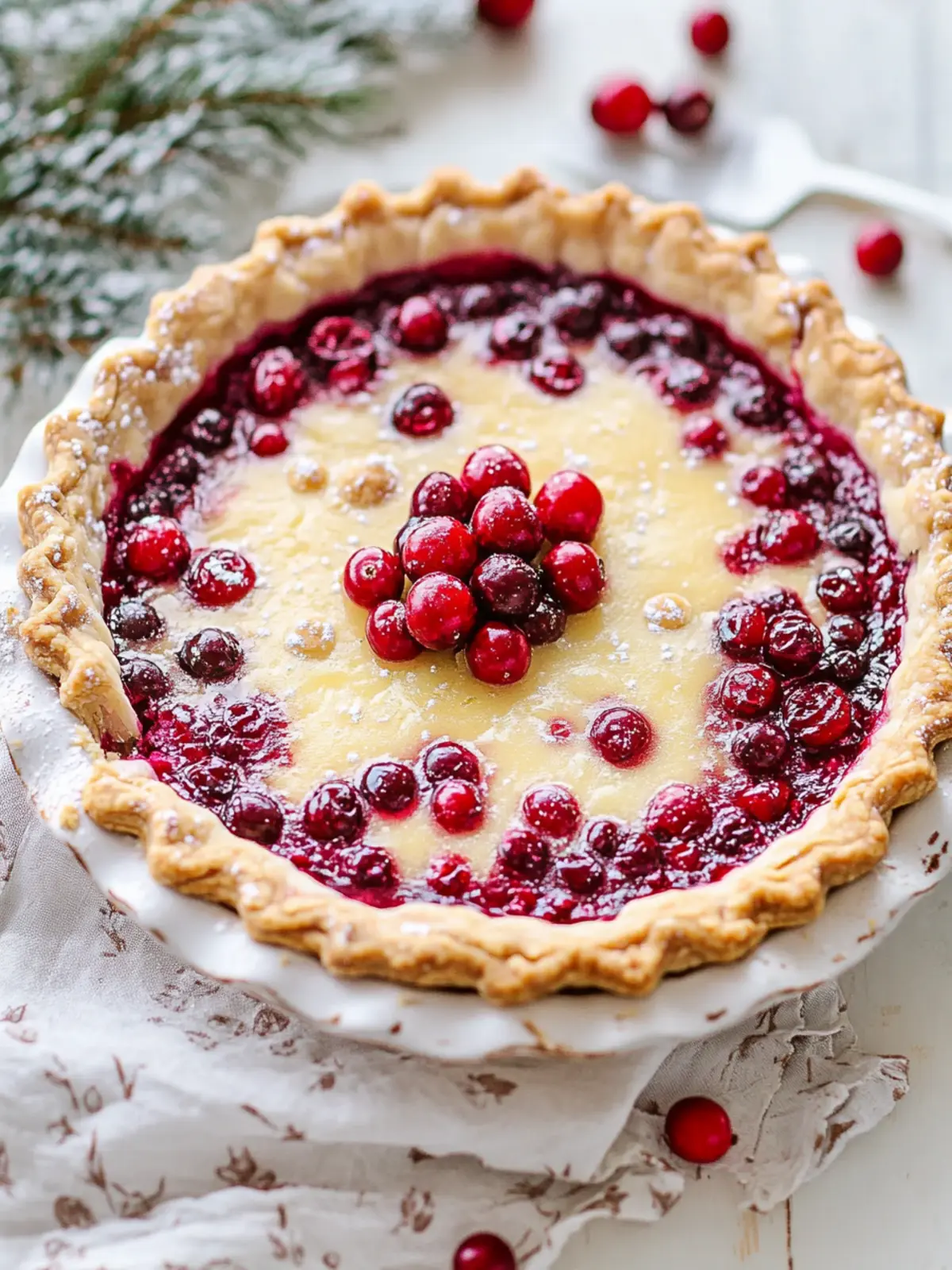 Delicious Cranberry Custard Pie to Brighten Your Day Cranberry Custard Pie