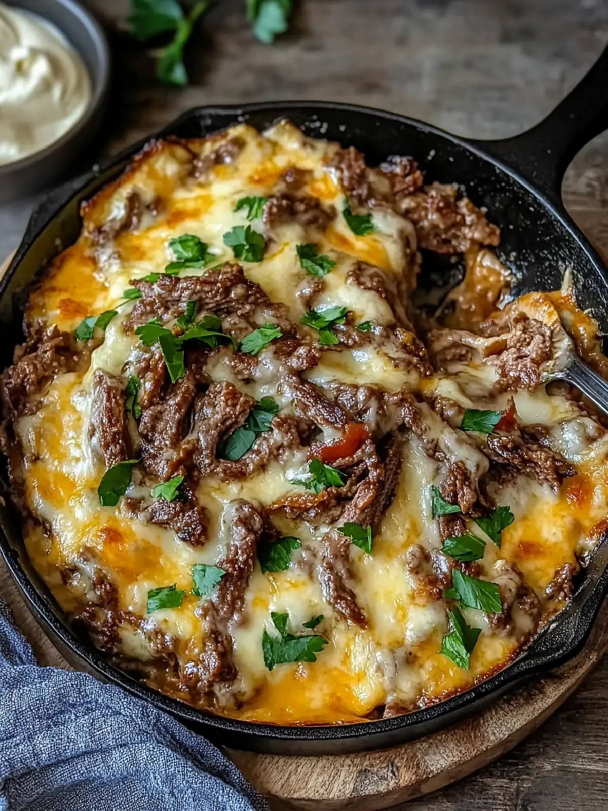 Delicious Creamy Keto Philly Cheesesteak Skillet You'll Love Creamy Keto Philly Cheesesteak Skillet