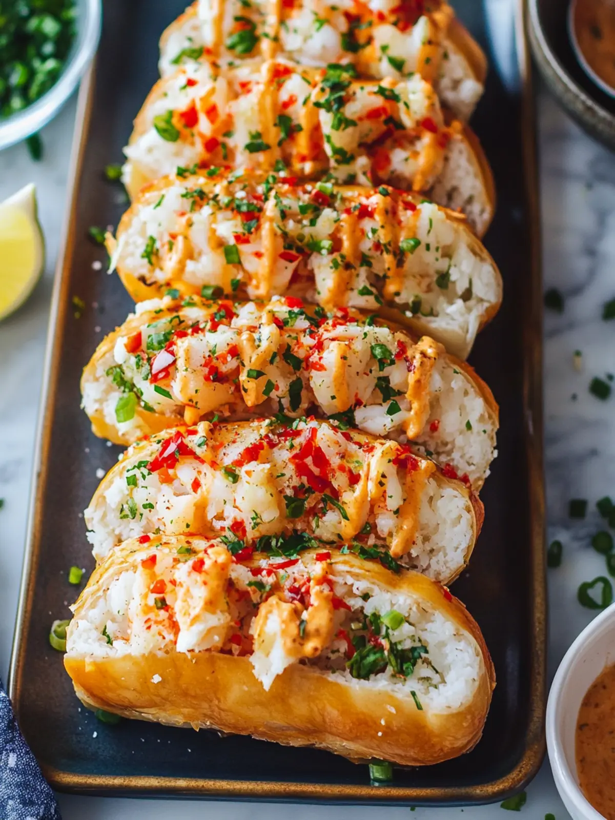Garlic Butter King Crab Rolls