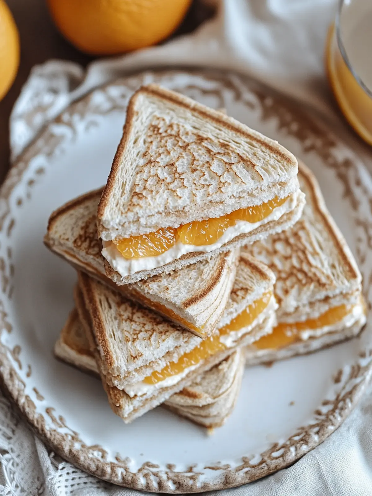 Creamy Cinnamon Orange Tea Sandwiches