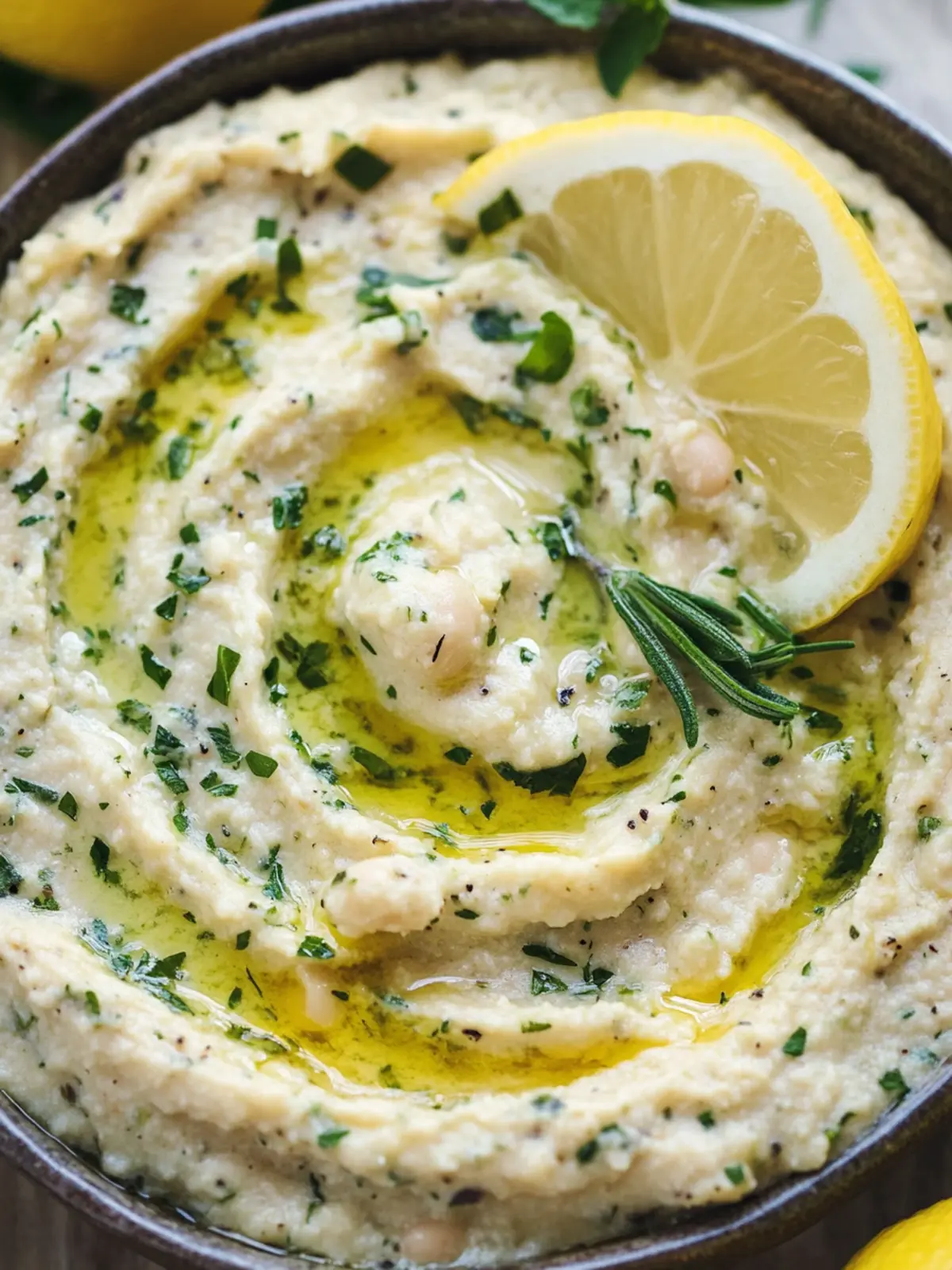 Zesty Lemon & Herb White Bean Dip for Quick Snacking Lemon & Herb White Bean Dip
