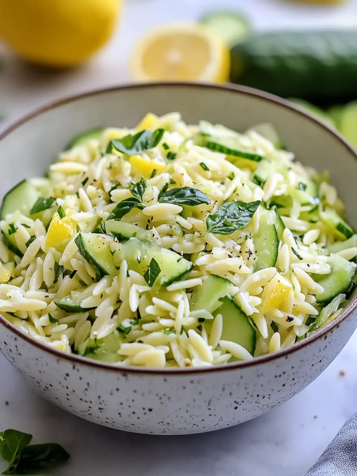 Cucumber Lemon Orzo Salad