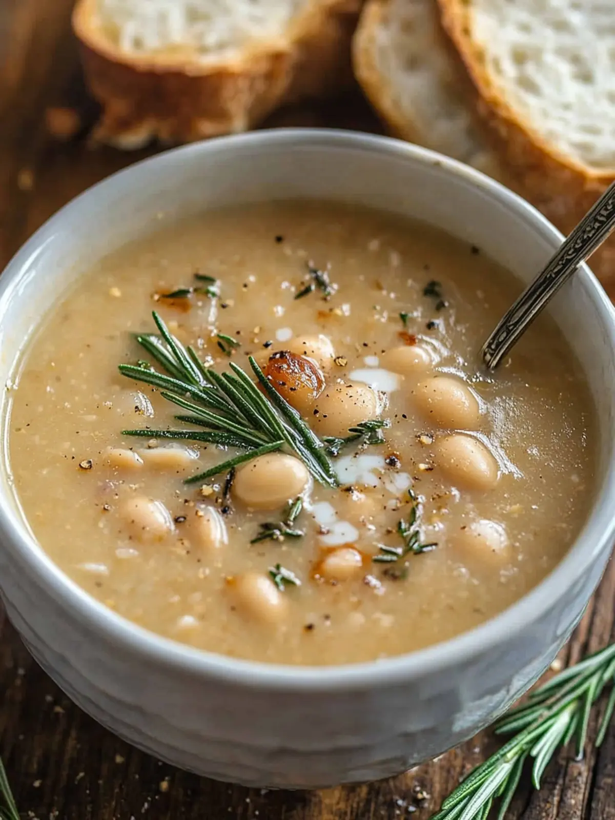 Cozy Up with Rosemary Roasted Garlic Bean Soup Delight Rosemary Roasted Garlic Bean Soup