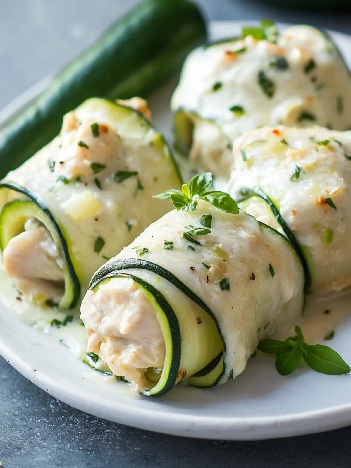 Zucchini Chicken Alfredo Roll Ups: A Guilt-Free Comfort Bite Zucchini Chicken Alfredo Roll Ups