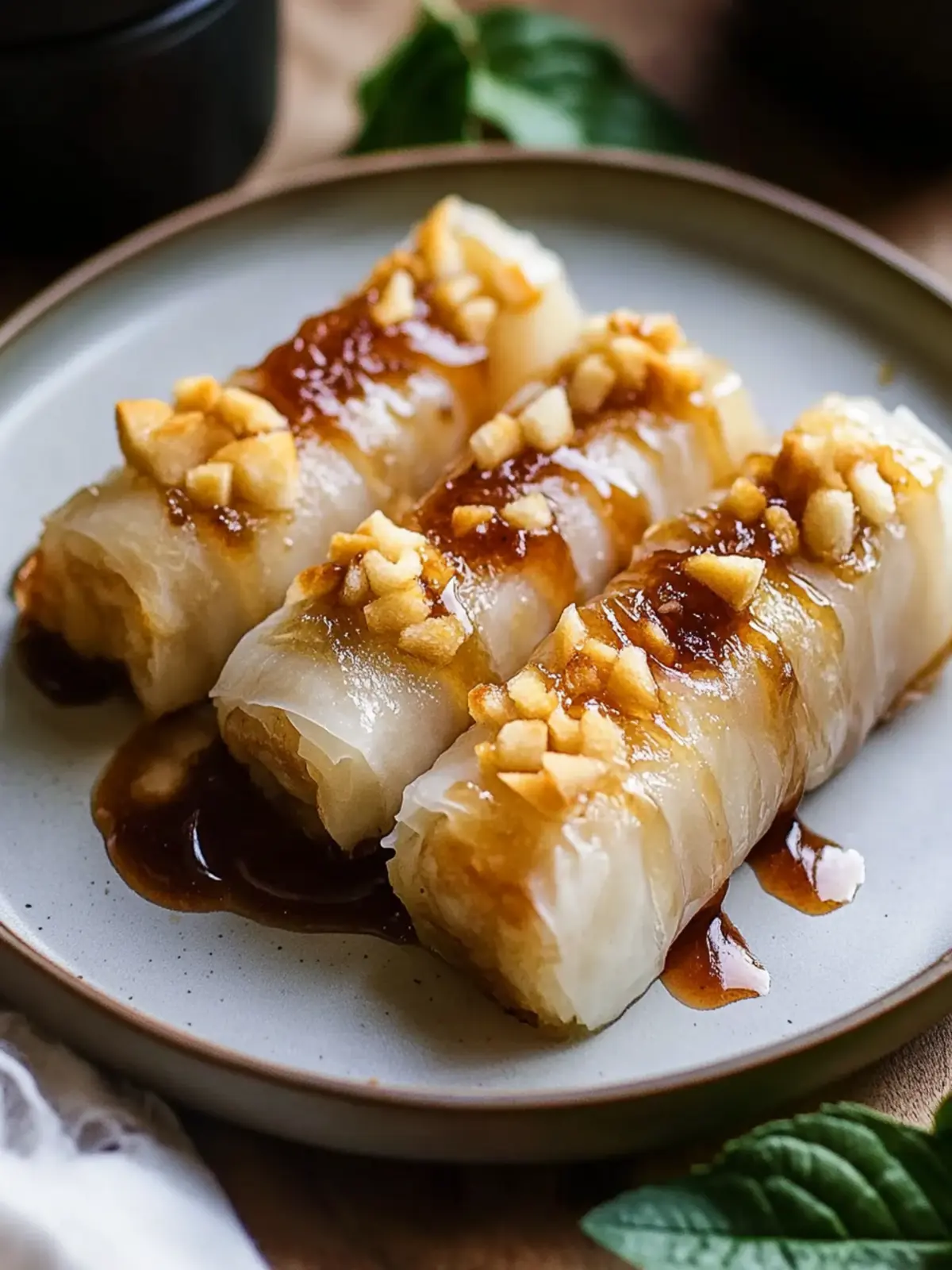 Baked Apple Pie Rice Paper Rolls